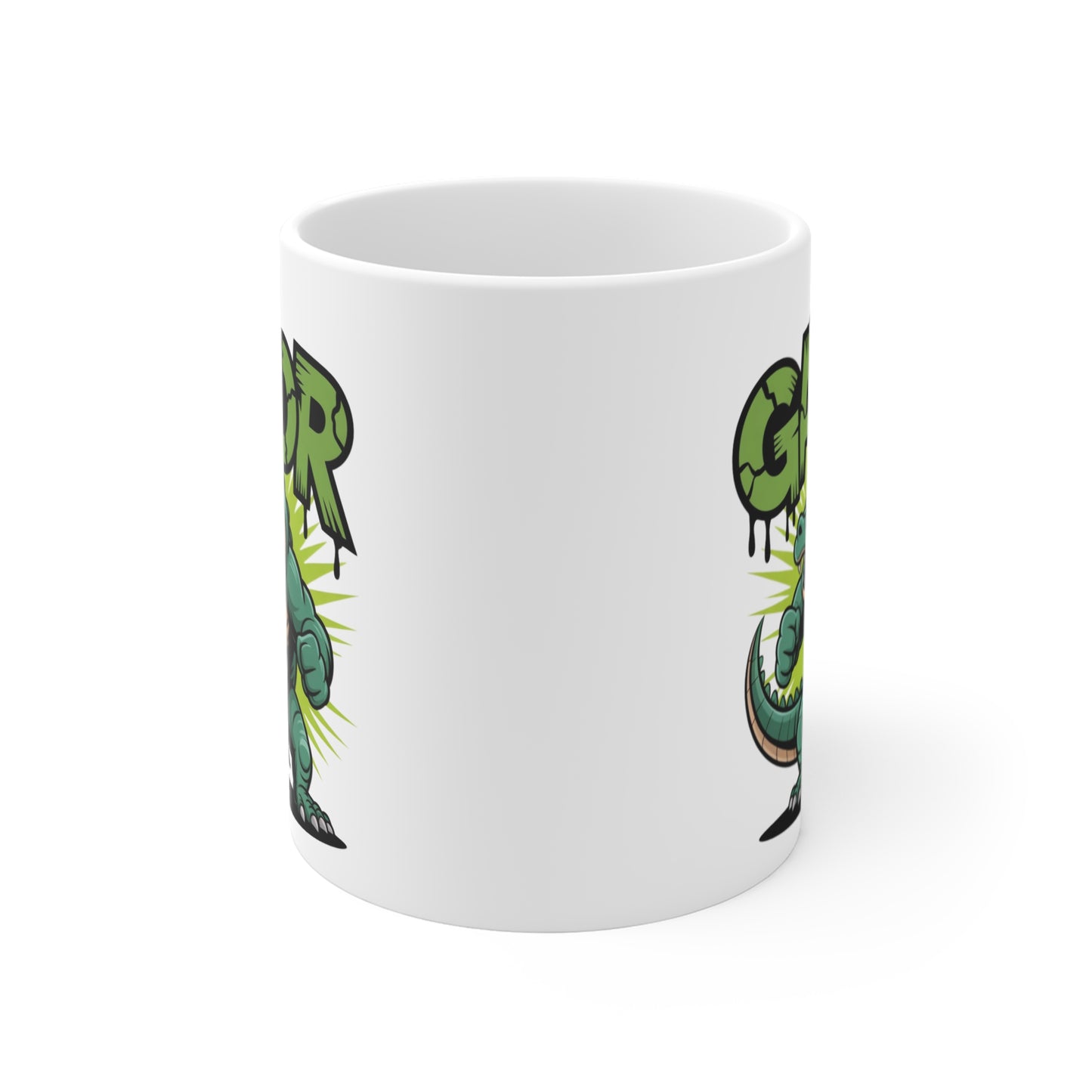 Tasse Alligator 325ml – Mug Gator Cartoon Musclé – Cadeau Original Animal Sauvage Céramique