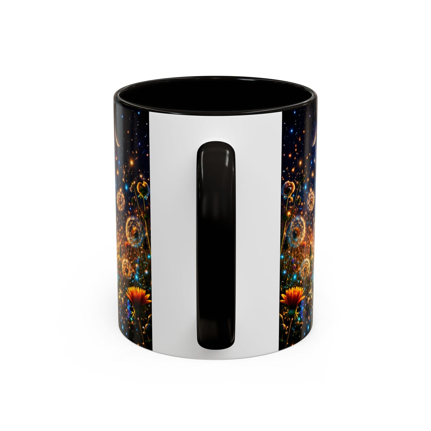 Tasse Pissenlit Féérique – Mug Fleur Cosmique et Étoiles – Cadeau Nature Bohème 325ml