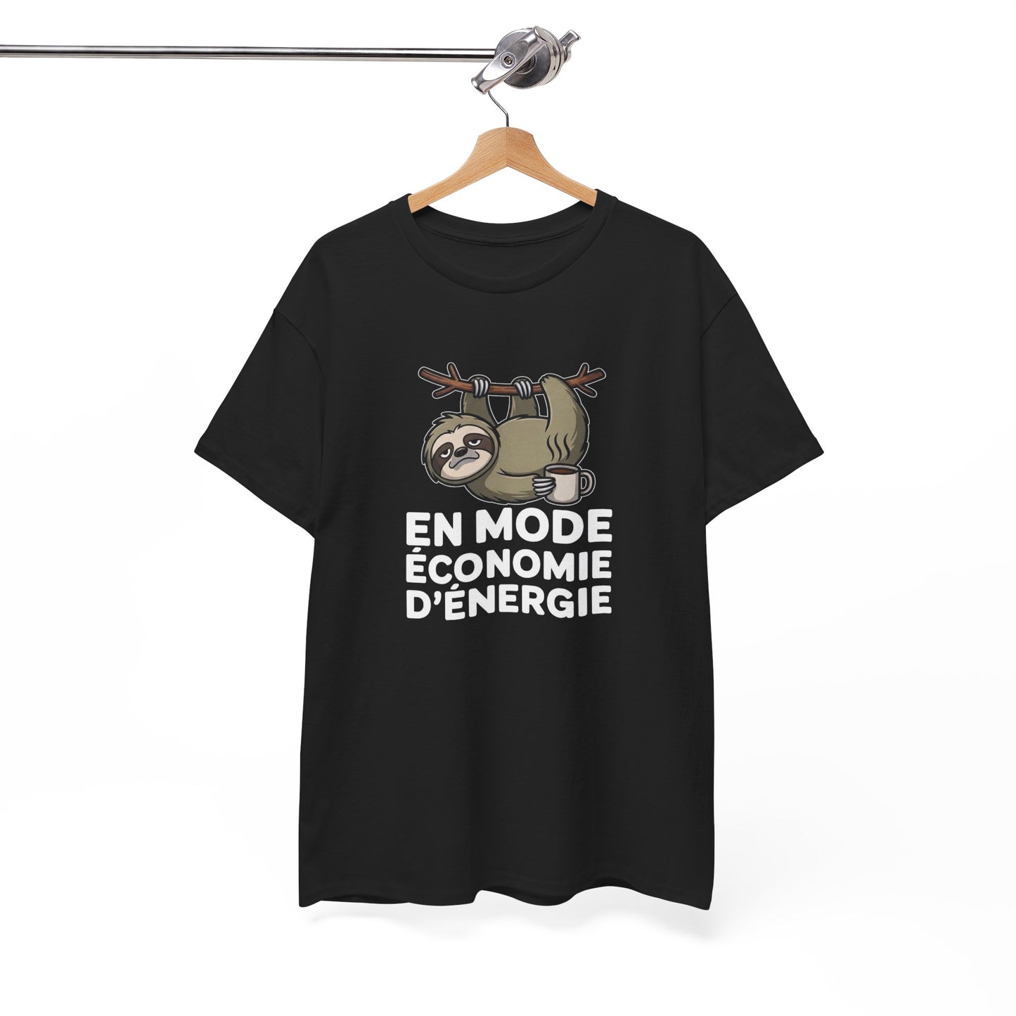 T-Shirt Humour En Mode Économie d’Énergie – Tee Shirt Drôle Paresseux Fatigue Lenteur Café Travail Sarcastique Cadeau Homme Femme