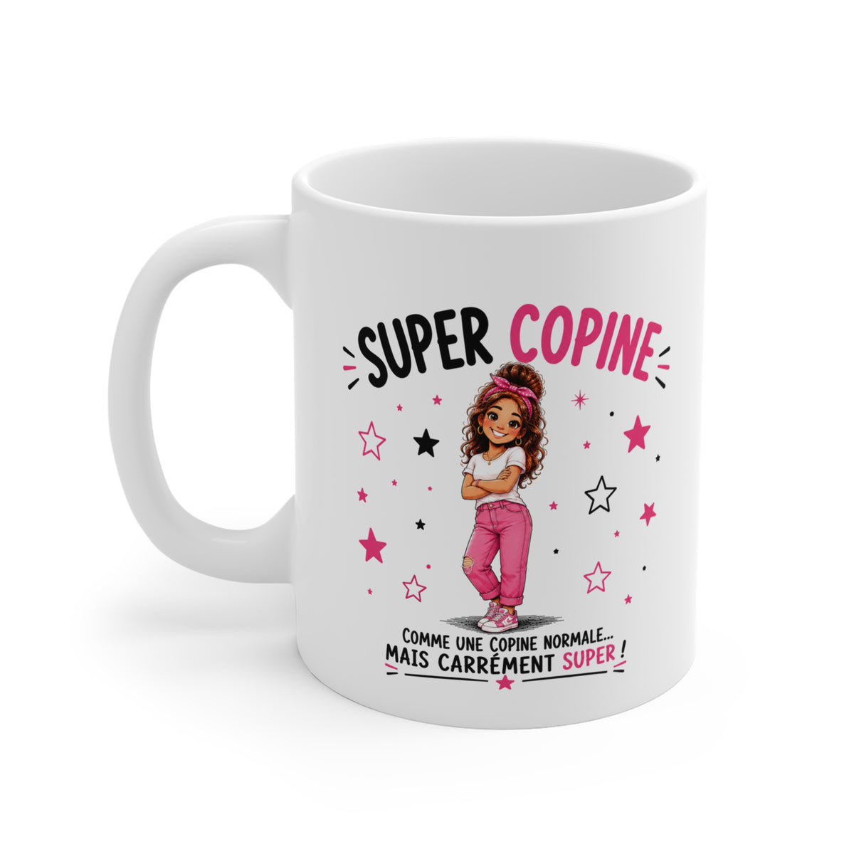 Mug Super Copine – Tasse Humoristique pour Amie – Idée Cadeau Originale pour une Super Copine – Anniversaire Noël Amitié