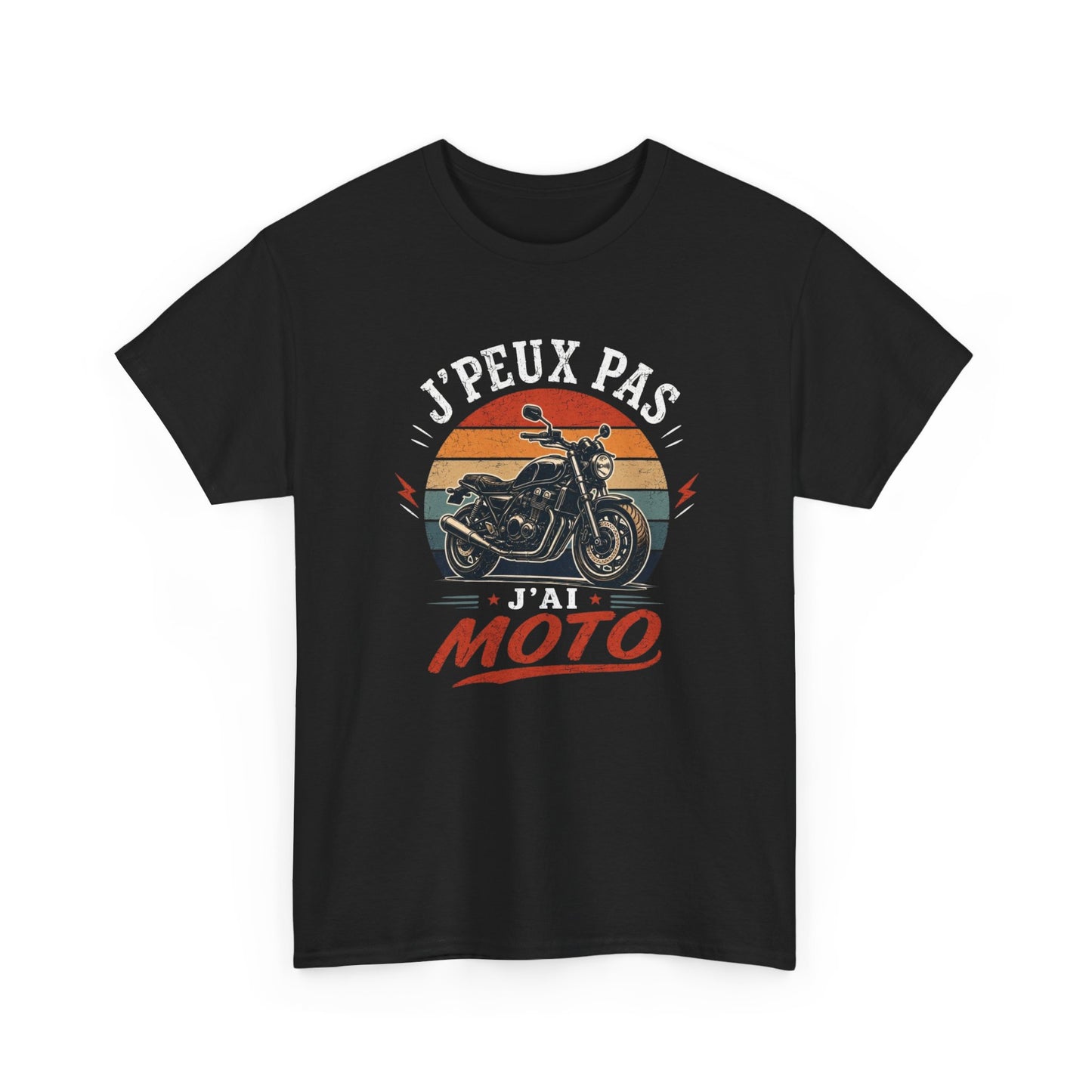 T-Shirt Moto Humour Homme Femme – J’Peux Pas J’Ai Moto – Tee Shirt Motard Vintage