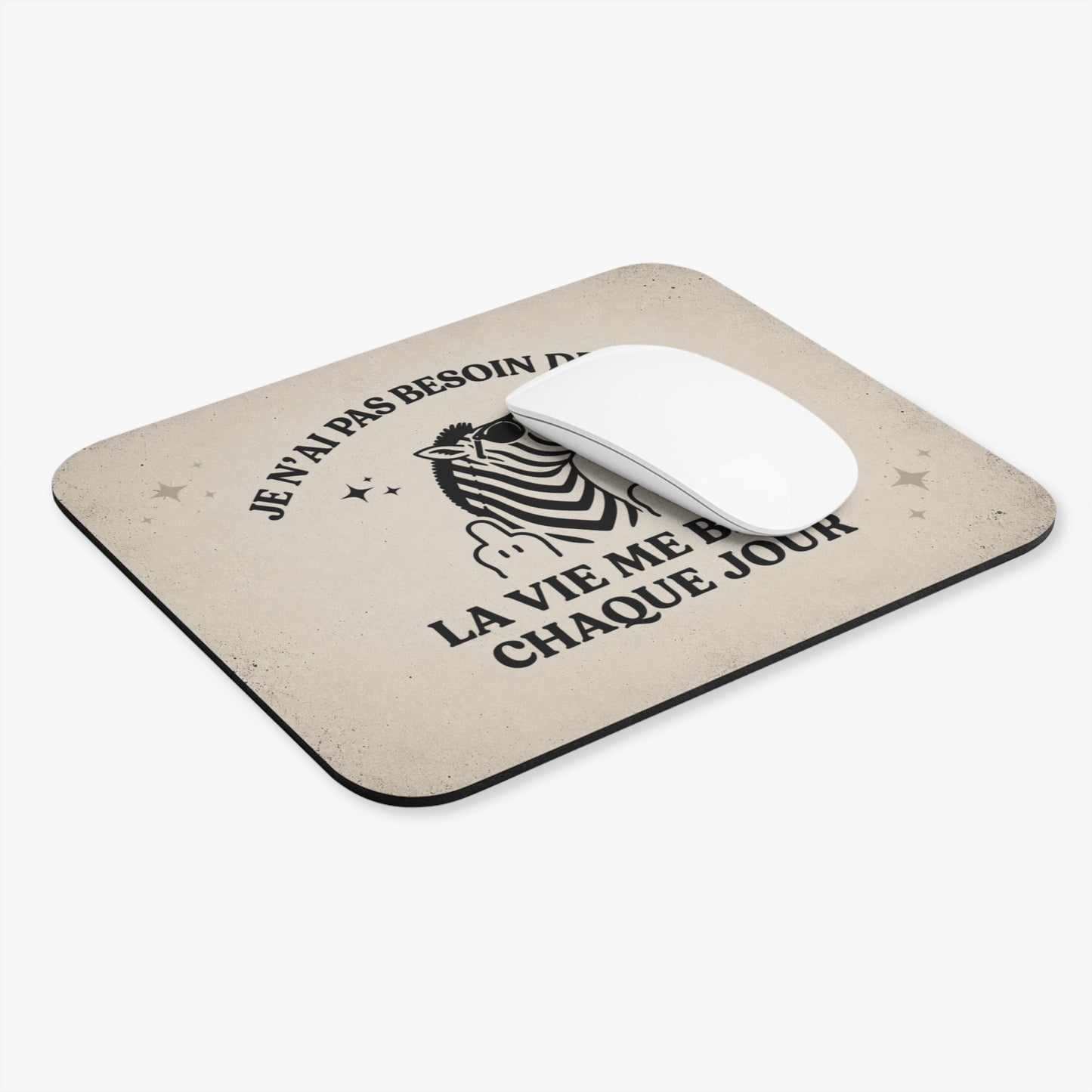 Tapis de Souris 22x18cm Zèbre Humour Adulte Citation Drôle Cadeau Homme Femme Bureau Télétravail