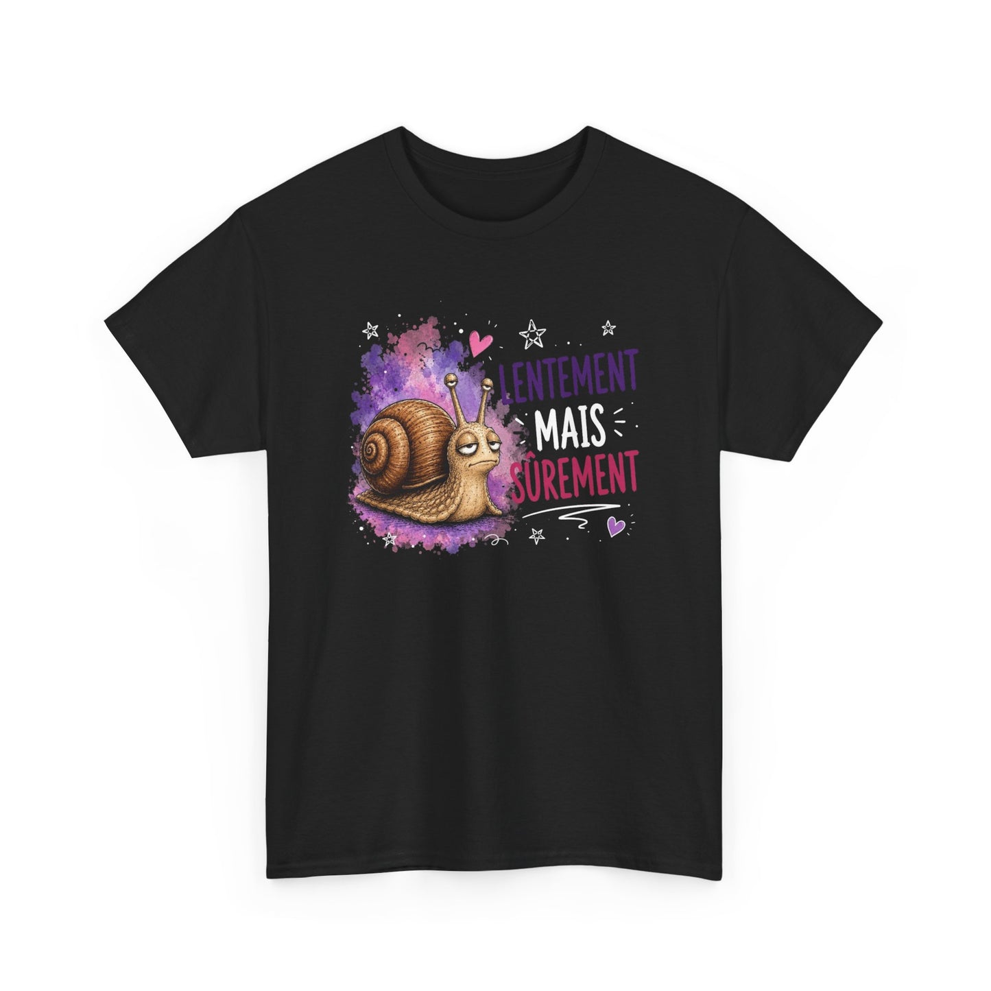 Tee-Shirt Humour Homme et Femme – Escargot Drôle Motivation Patience – Idée Cadeau Original Anniversaire