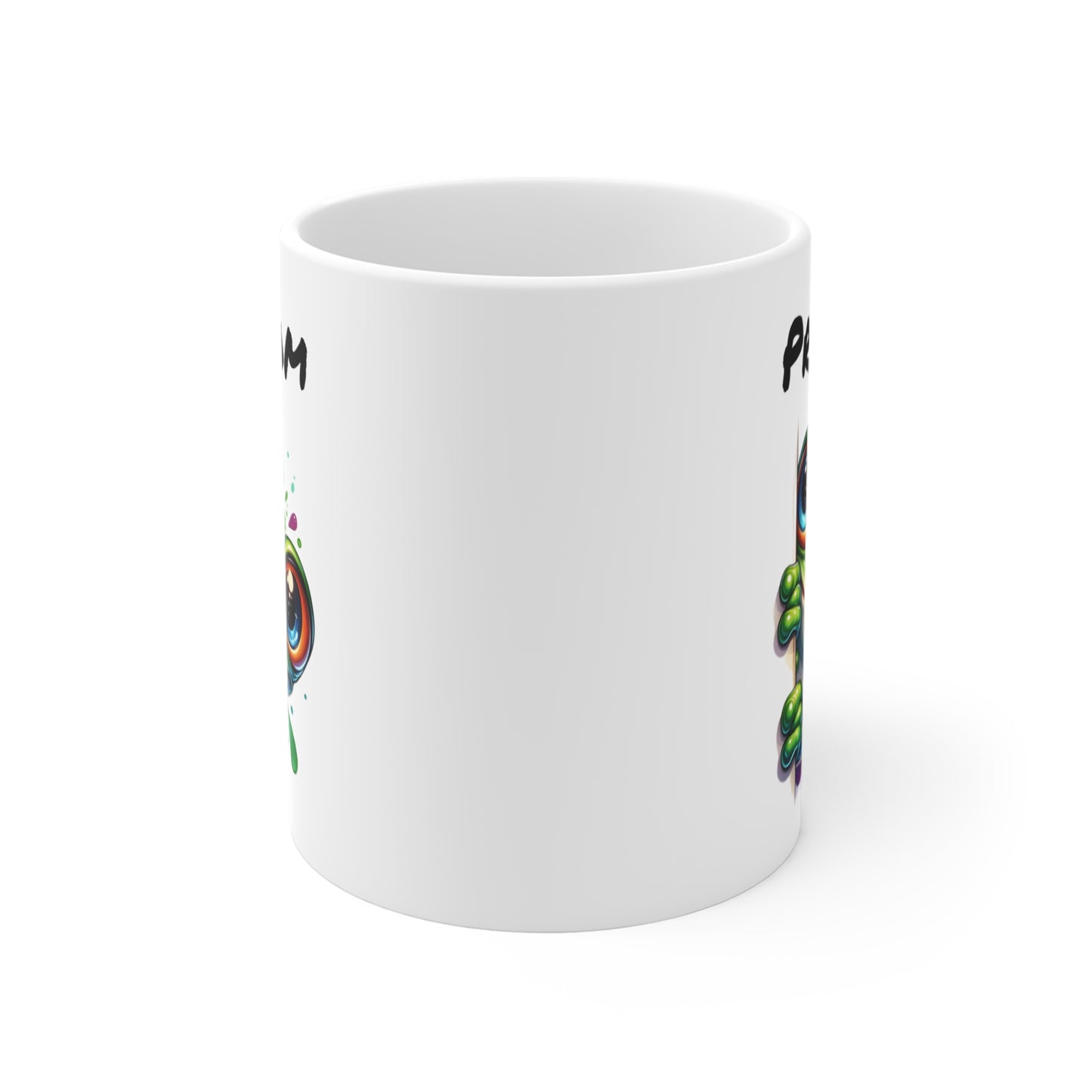 Tasse Personnalisable Grenouille Mignonne – Mug Prénom Illustration Colorée – Cadeau Animal Tropical Rigolo 325ml