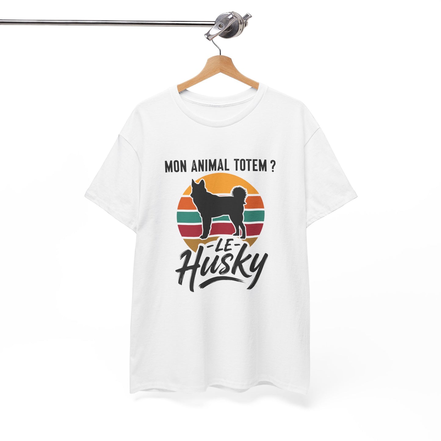 T-Shirt Husky Homme et Femme – Cadeau Amoureux des Chiens – Passion Husky Sibérien – Idée Cadeau Maître Maîtresse Chien