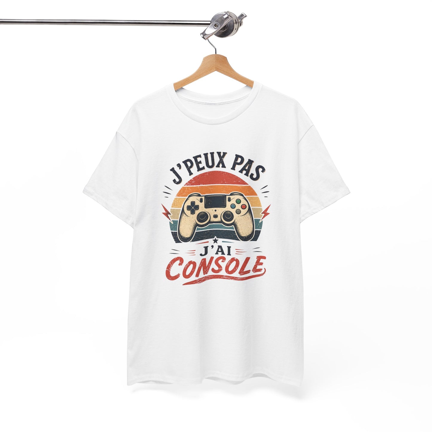 T-Shirt Gamer Humour Homme Femme – J’Peux Pas J’Ai Console – Tee Shirt Jeux Vidéo Vintage