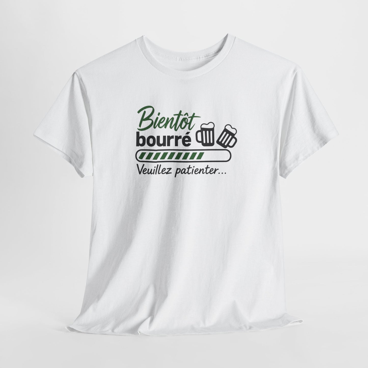 T-Shirt Humour Apéro Homme Femme – Tee Shirt Bientôt Prêt Apéro – Cadeau Drôle Soirée Bière Noir Blanc Gris