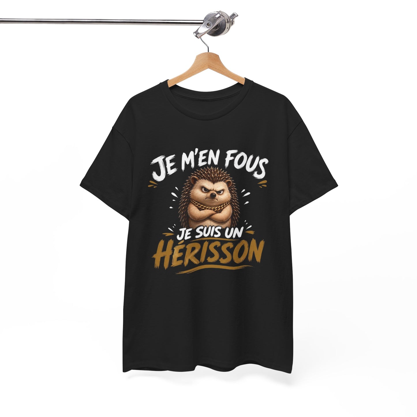 Tee-Shirt Homme Femme Je M’en Fous Je Suis Un Hérisson – Hérisson Humoristique – Cadeau Humour Adulte