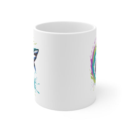 Tasse Requin Colorée – Mug Océan Graphique – Cadeau Animal Marin Surf 325ml