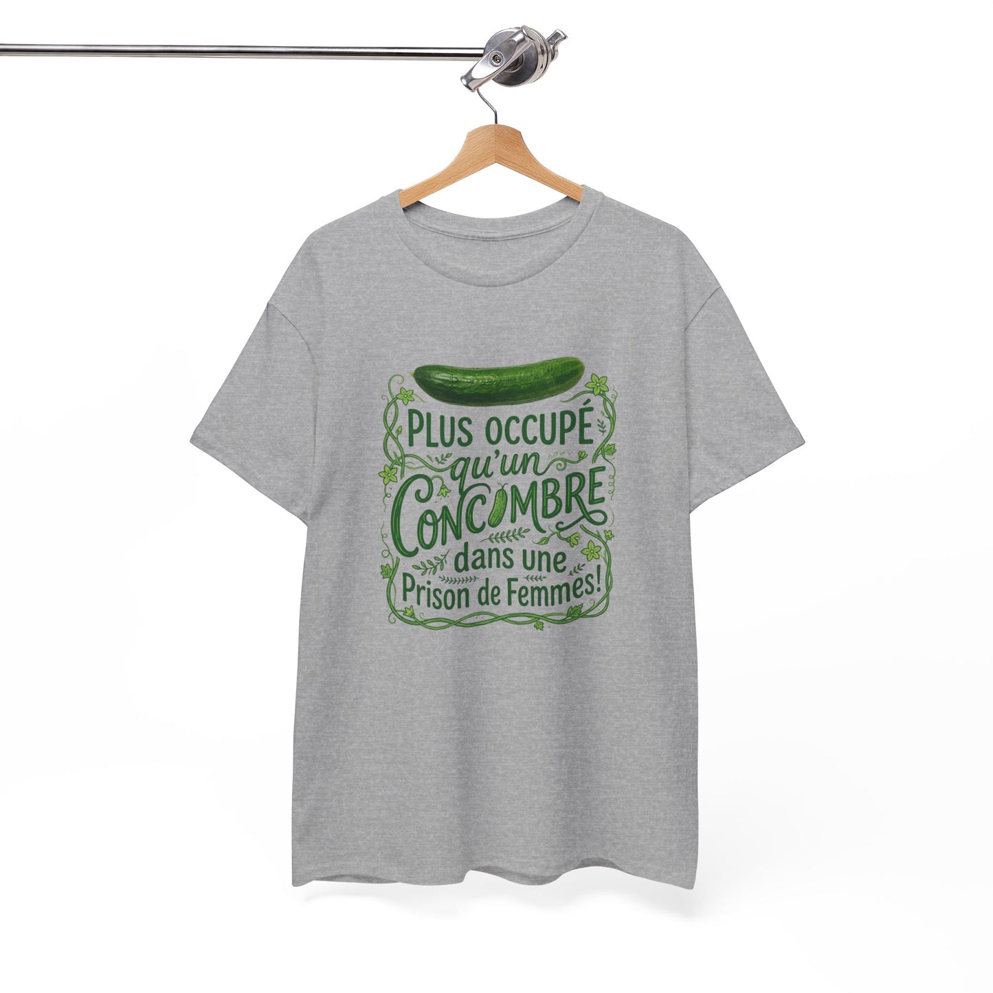 T-Shirt Humour Concombre Phrase Drôle – Tee Shirt Adulte Blague Décalée – Cadeau Humoristique Homme Femme