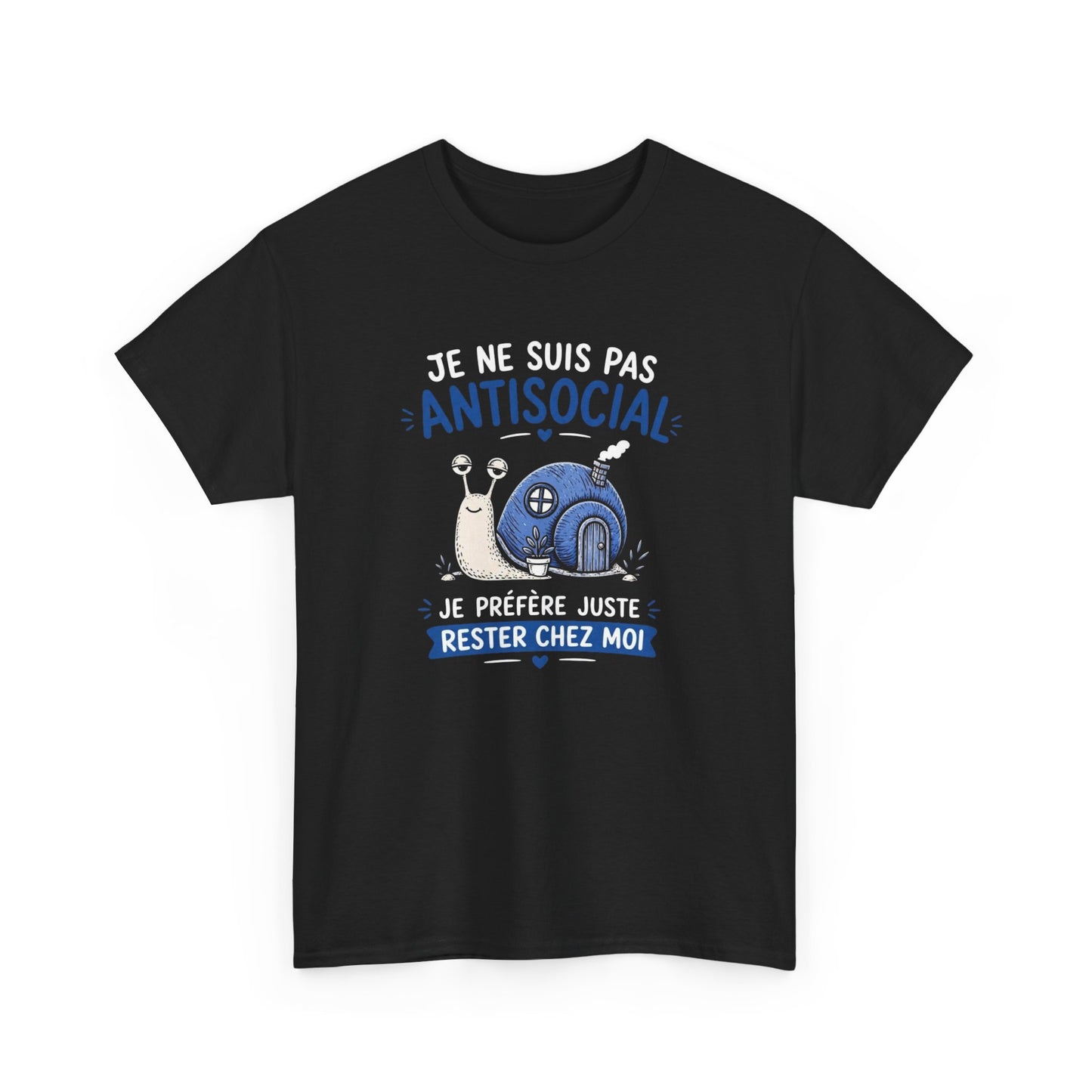 T-Shirt Humour Introverti Je Ne Suis Pas Antisocial – Rester Chez Moi – Tee Shirt Drôle Homme Femme