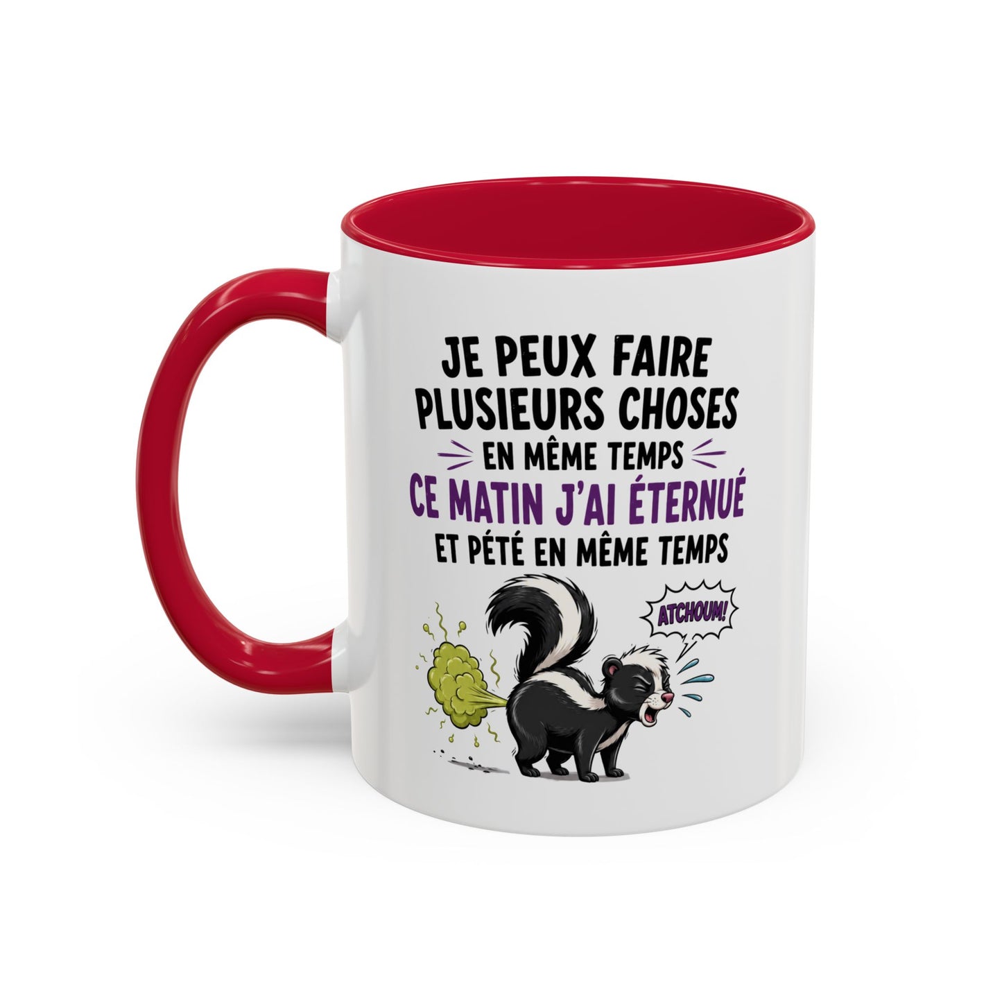 Tasse Humour Homme et Femme – Mug Drôle Pet et Prout avec Putois – Cadeau Original Rigolo pour Ami Collègue Anniversaire 325 ml