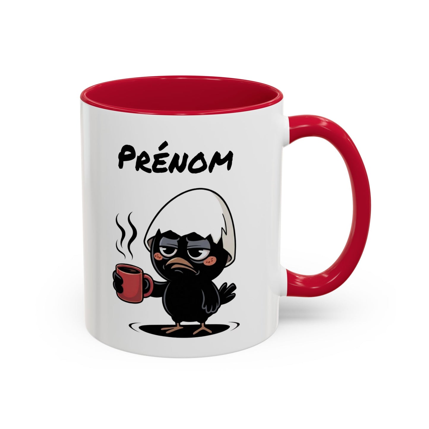 Tasse Calimero Café Personnalisable 325ml – Mug Céramique Humour Réveil Matin Prénom Cadeau Original