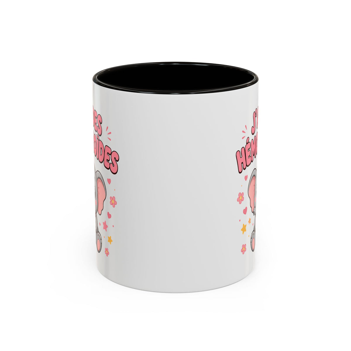 Mug J’ai des Hémorroïdes – Tasse Humour avec Éléphant – Cadeau Drôle et Décalé Homme et Femme