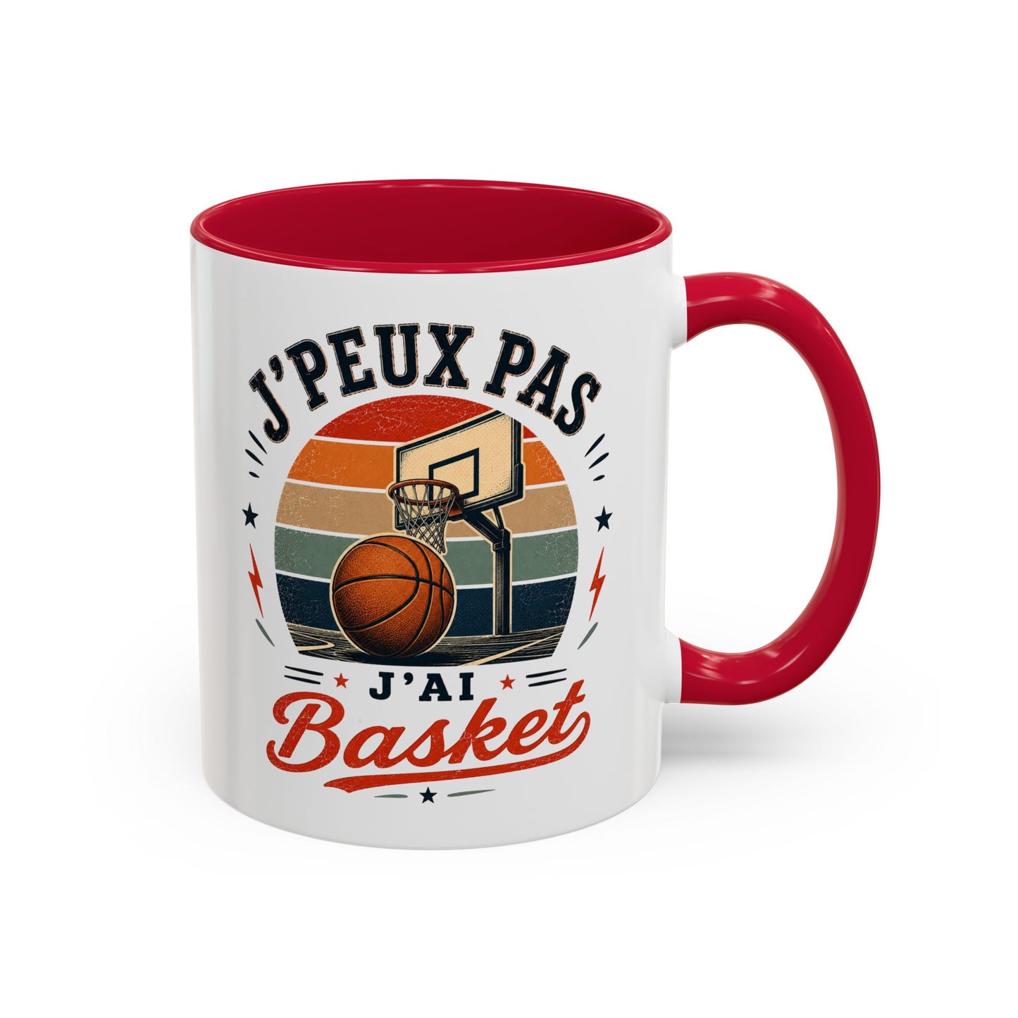Tasse J’Peux Pas J’Ai Basket – Mug Basketball Vintage Humoristique – Cadeau Basketteur Homme Femme 325ml