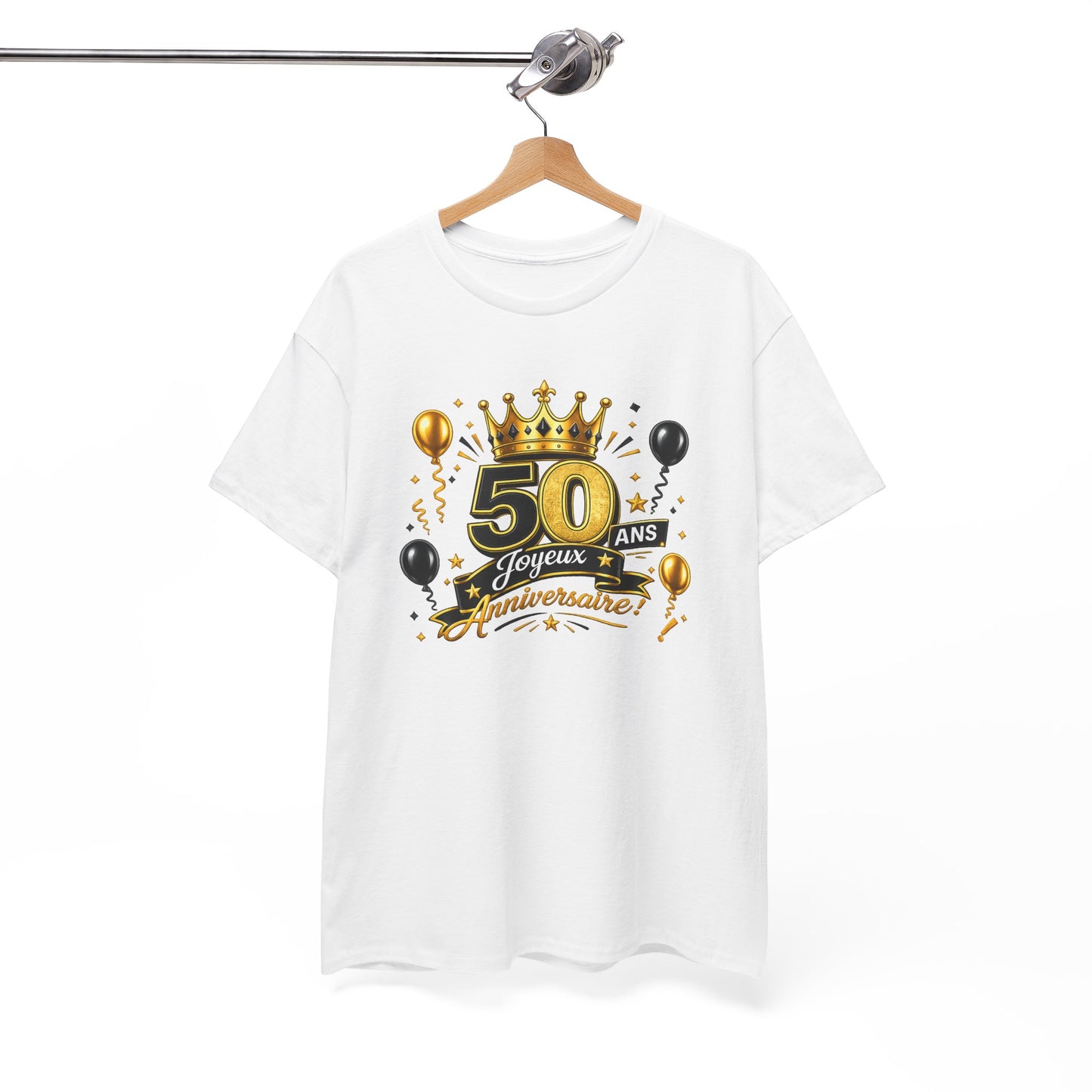 Tee Shirt Anniversaire 50 Ans Homme et Femme – Joyeux Anniversaire – Cadeau 50 Ans
