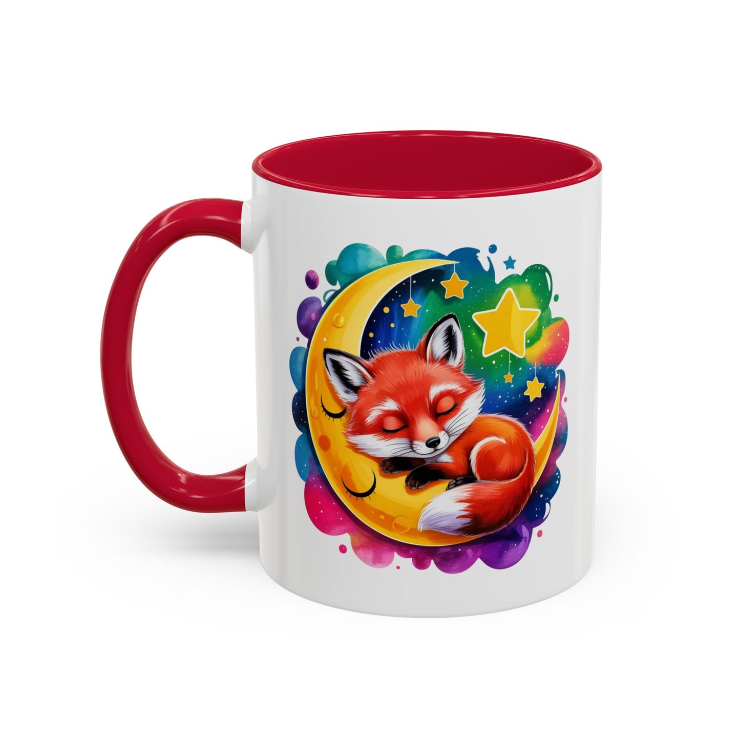 Mug Renard sur la Lune – Tasse Nuit Étoilée Kawaii – Cadeau Mignon et Relaxant – Céramique 325ml