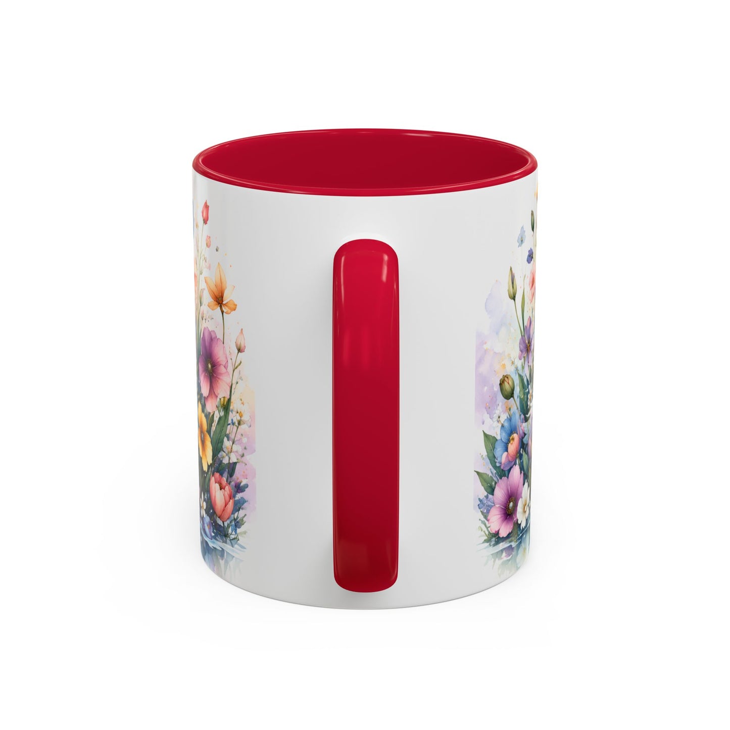 Tasse Cygnes et Fleurs – Mug Romantique Aquarelle – Cadeau Amour Homme Femme 325ml