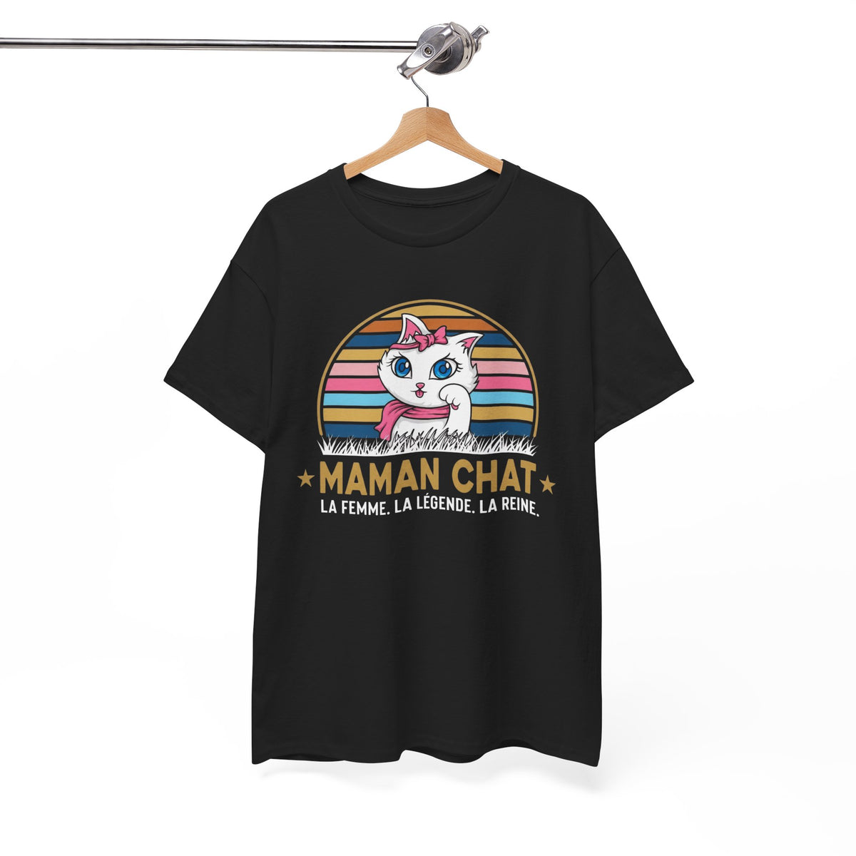 Tee Shirt Maman Chat Femme – Amoureuse des Chats et Félins – Idée Cadeau Maman Passionnée de Chats Humour