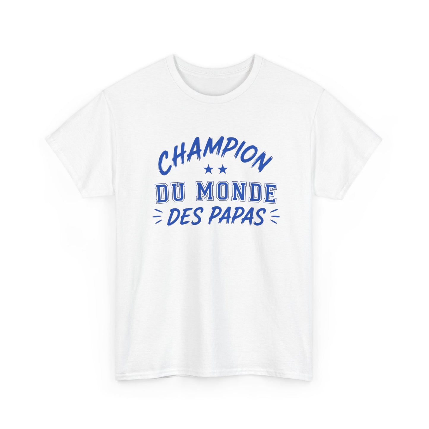 T-Shirt Papa Humour – Champion du Monde des Papas – Tee Shirt Drôle Homme Cadeau Papa