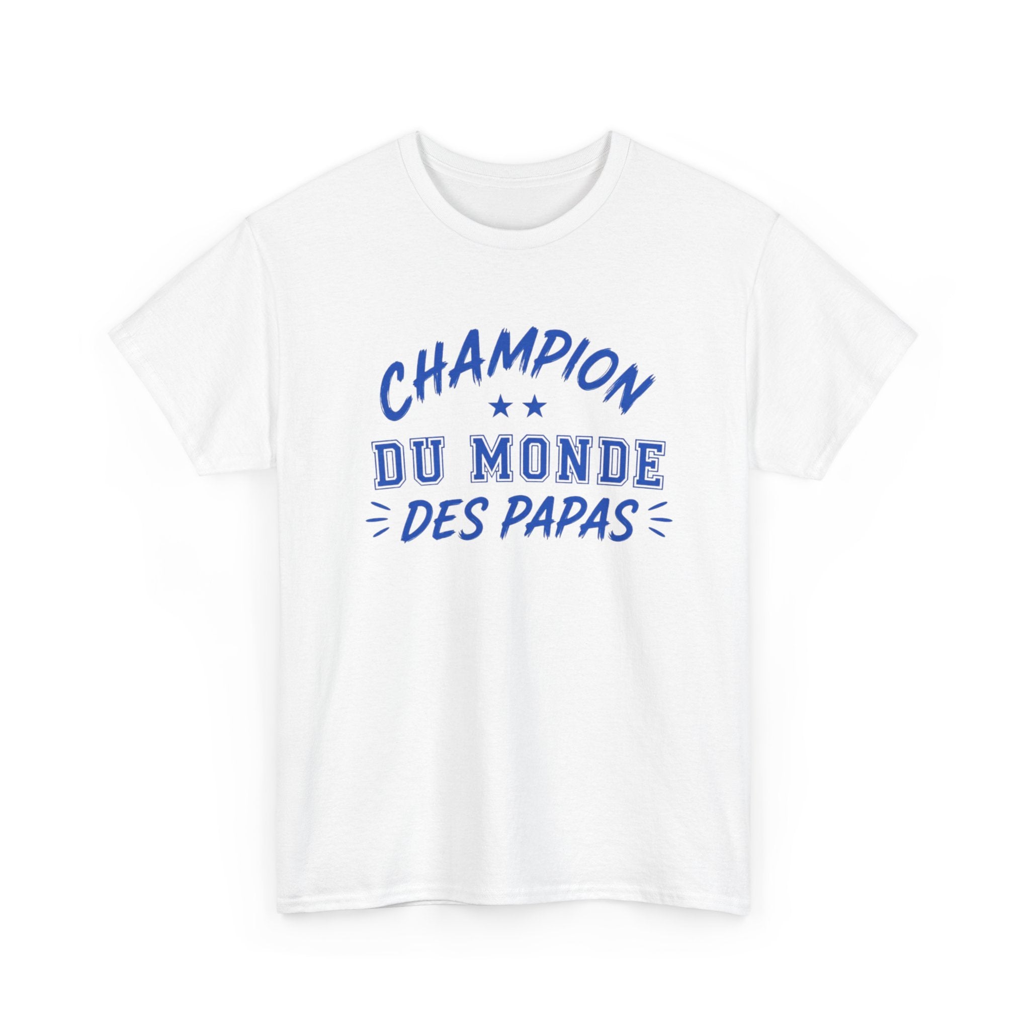 T-Shirt Papa Humour – Champion du Monde des Papas – Tee Shirt Drôle Homme Cadeau Papa