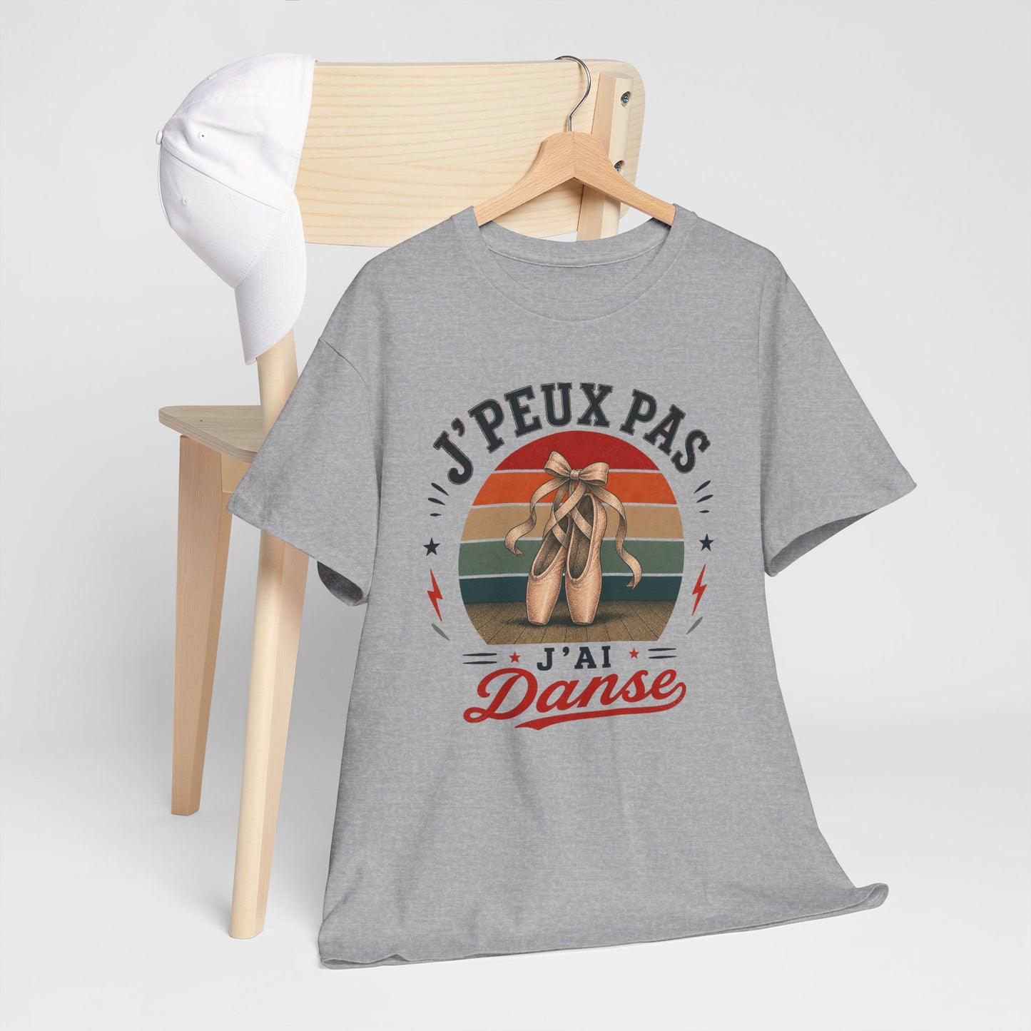 T-Shirt J’Peux Pas J’Ai Danse – Tee Shirt Danseuse Ballet Vintage – Cadeau Passion Danse Classique Femme