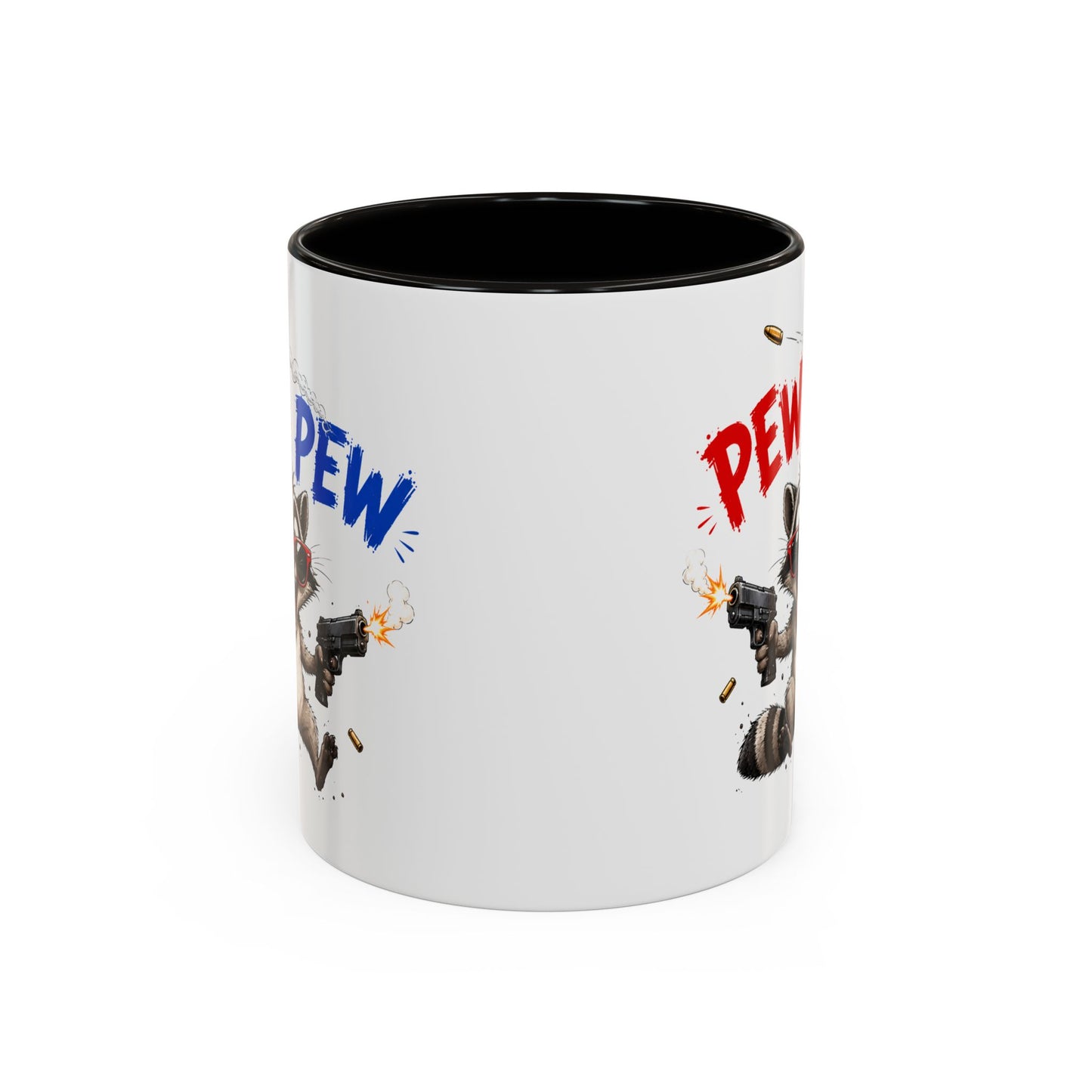 Tasse Pew Pew – Mug  Animal Raton Laveur Humour – Cadeau Drôle Homme Femme 325ml