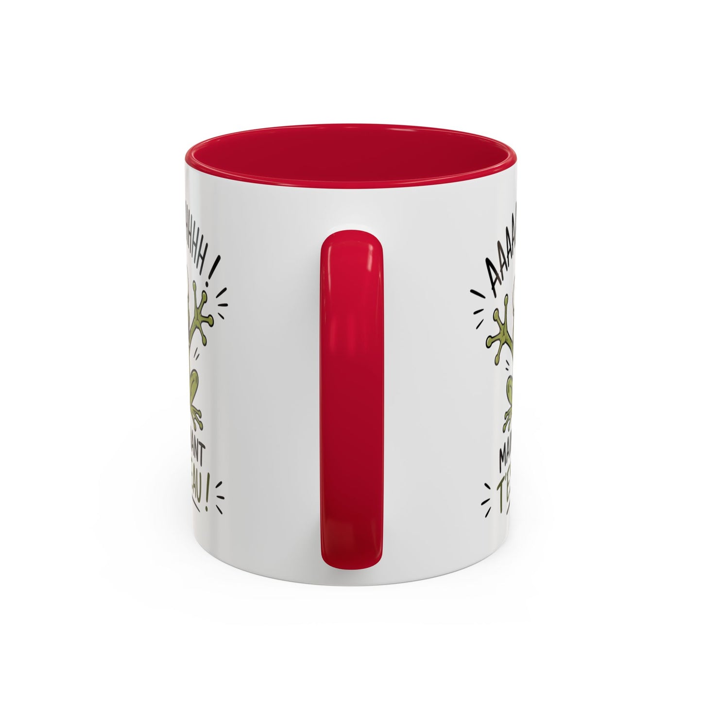 Mug Grenouille Drôle – “Maintenant T’es Beau” – Tasse Humour Animal et Réveil – Cadeau Original Homme Femme – Céramique 325ml Noir Bleu Rouge