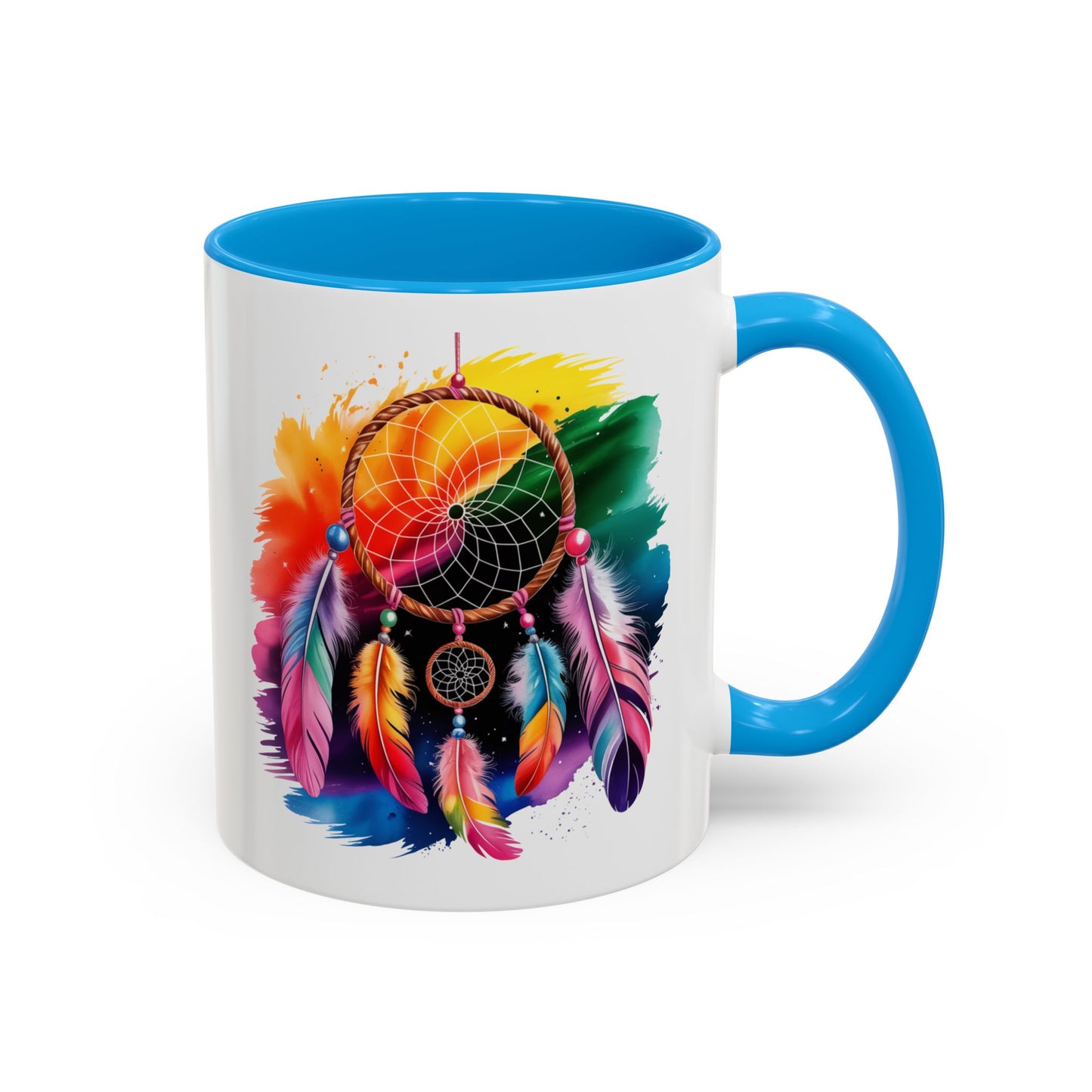 Mug Attrape-Rêves Bohème – Tasse Dreamcatcher Multicolore – Cadeau Spirituel et Zen – Céramique 325ml