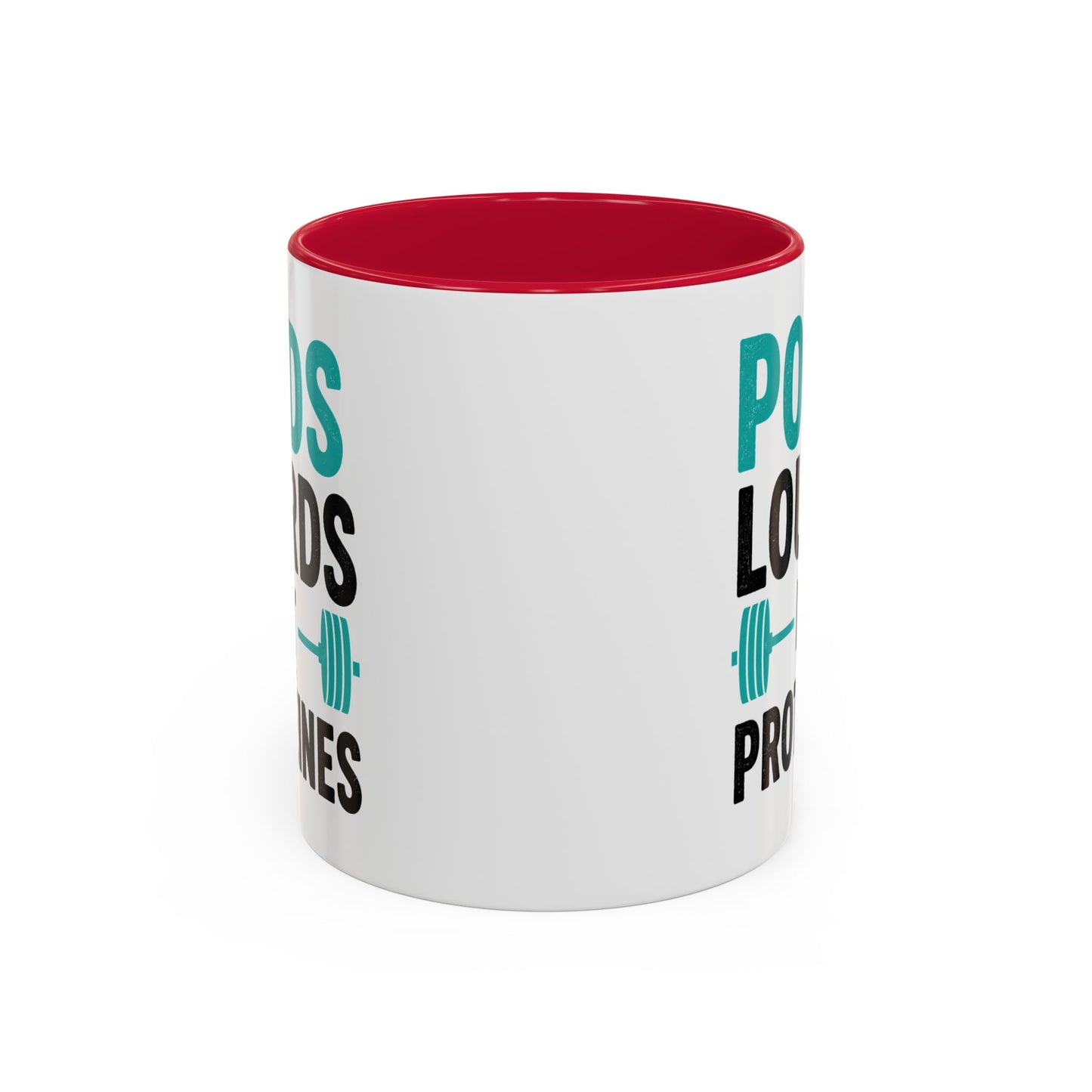 Mug Fitness Musculation – Tasse Haltères Protéines – Cadeau Sportif Original Homme et Femme Noir Bleu Rouge