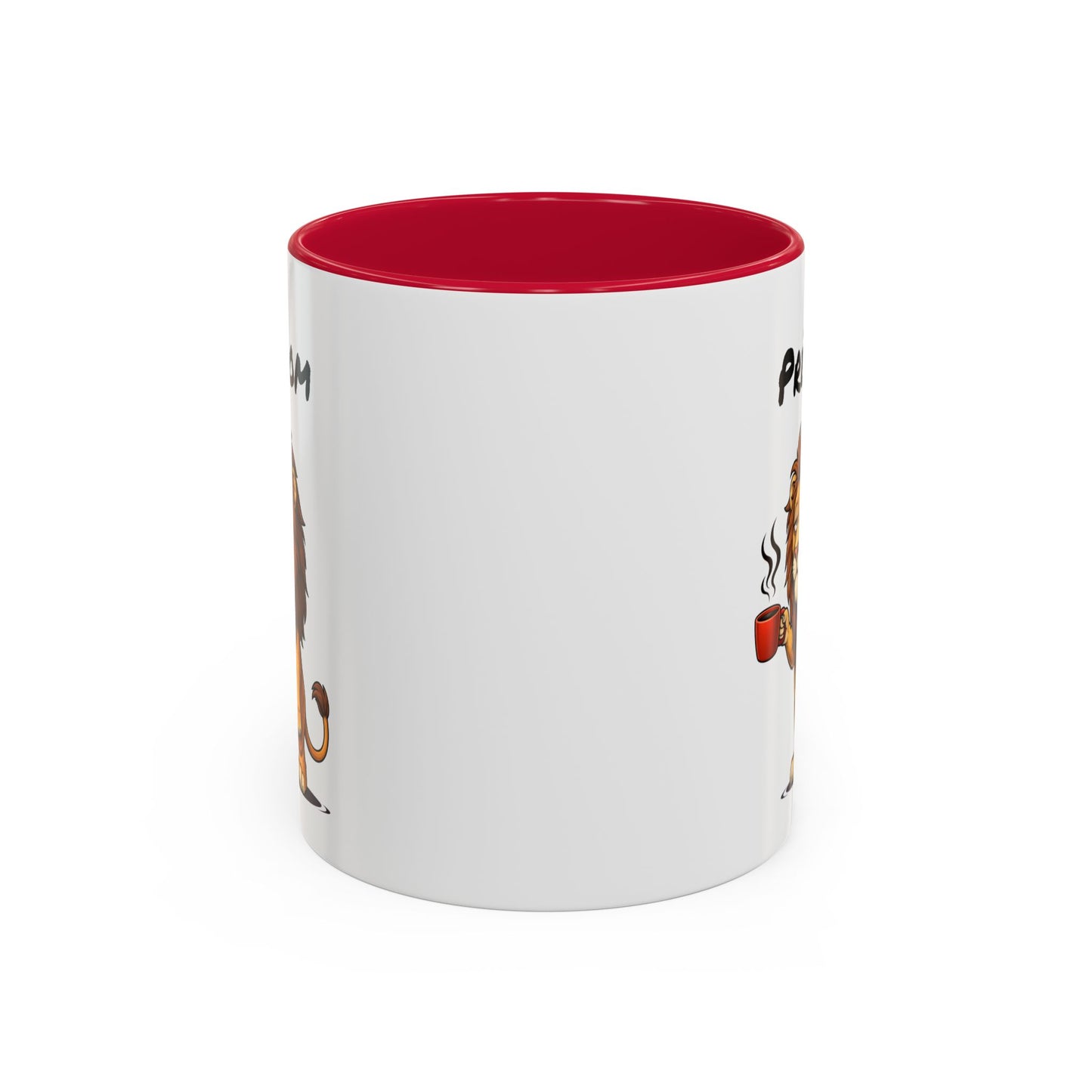 Tasse Lion avec Café – Mug Animal Sauvage Humoristique – Illustration Lion Fatigue 325ml