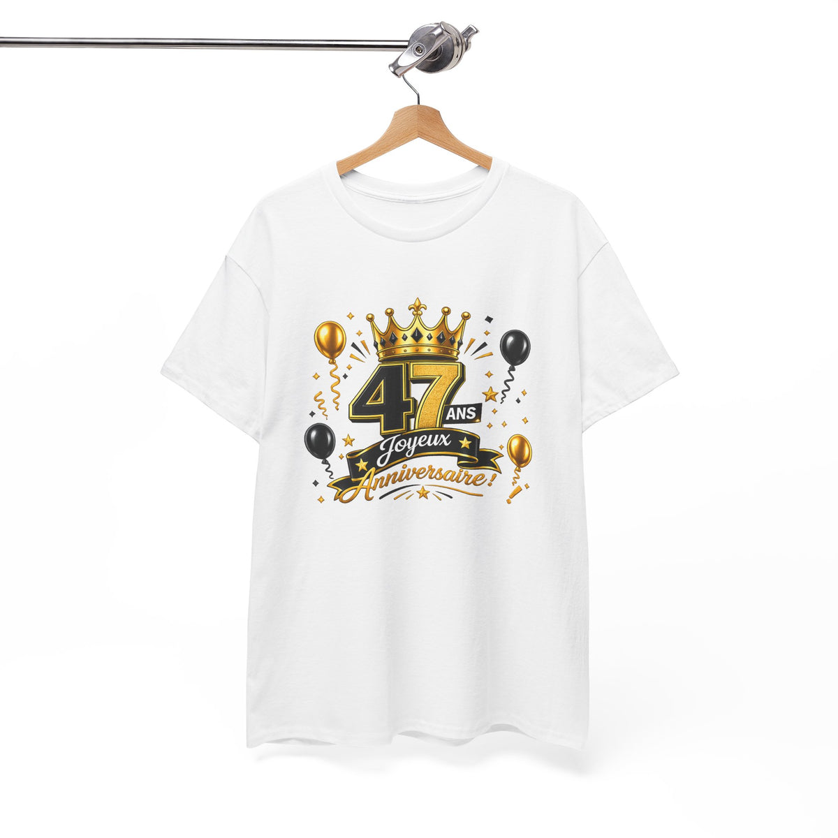 Tee Shirt Anniversaire 47 Ans Homme et Femme – Joyeux Anniversaire – Cadeau 47 Ans