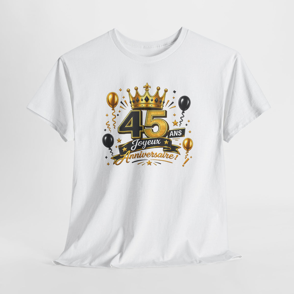 Tee Shirt Anniversaire 45 Ans Homme et Femme – Joyeux Anniversaire – Cadeau 45 Ans