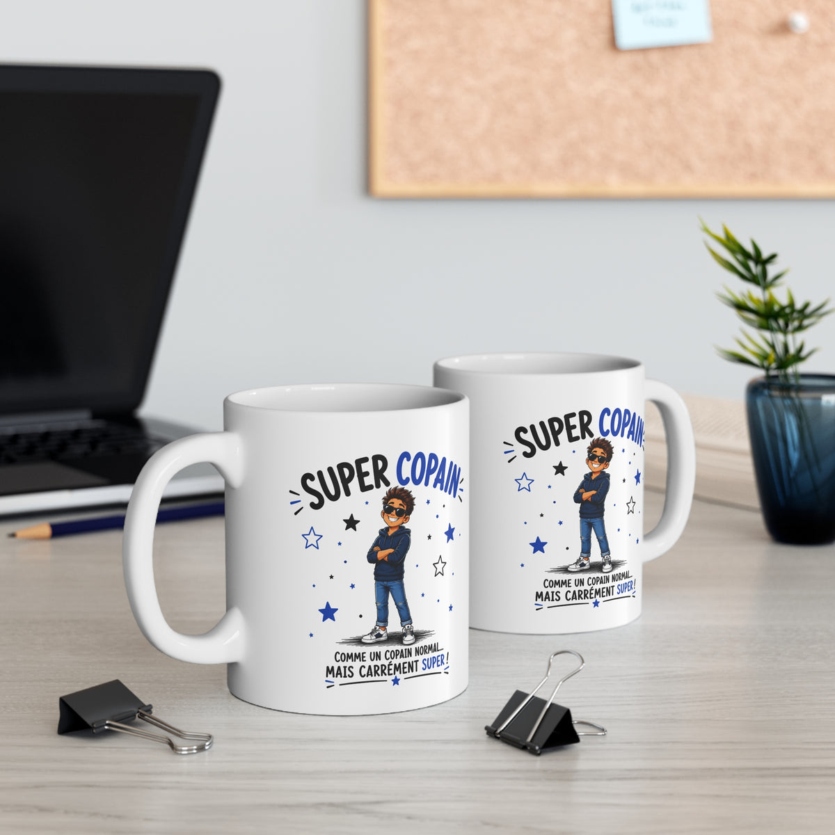 Mug Super Copain – Tasse Humoristique pour Ami – Idée Cadeau Originale pour un Super Copain – Anniversaire Noël Amitié