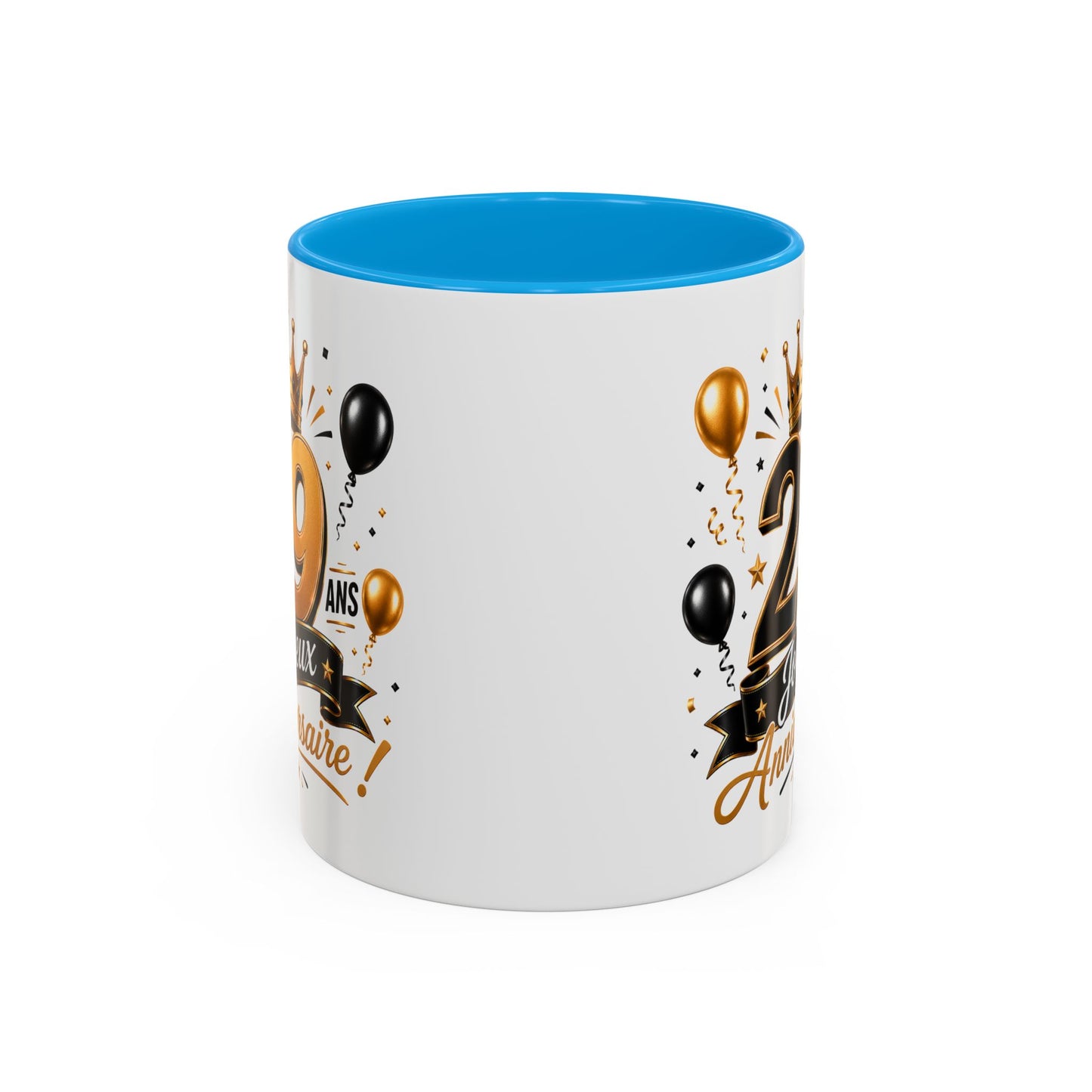 Mug Joyeux 29 Ans – Tasse Anniversaire 29 Ans – Cadeau Original pour Femme Homme – Idée Cadeau 29e Anniversaire Noir Bleu Rouge