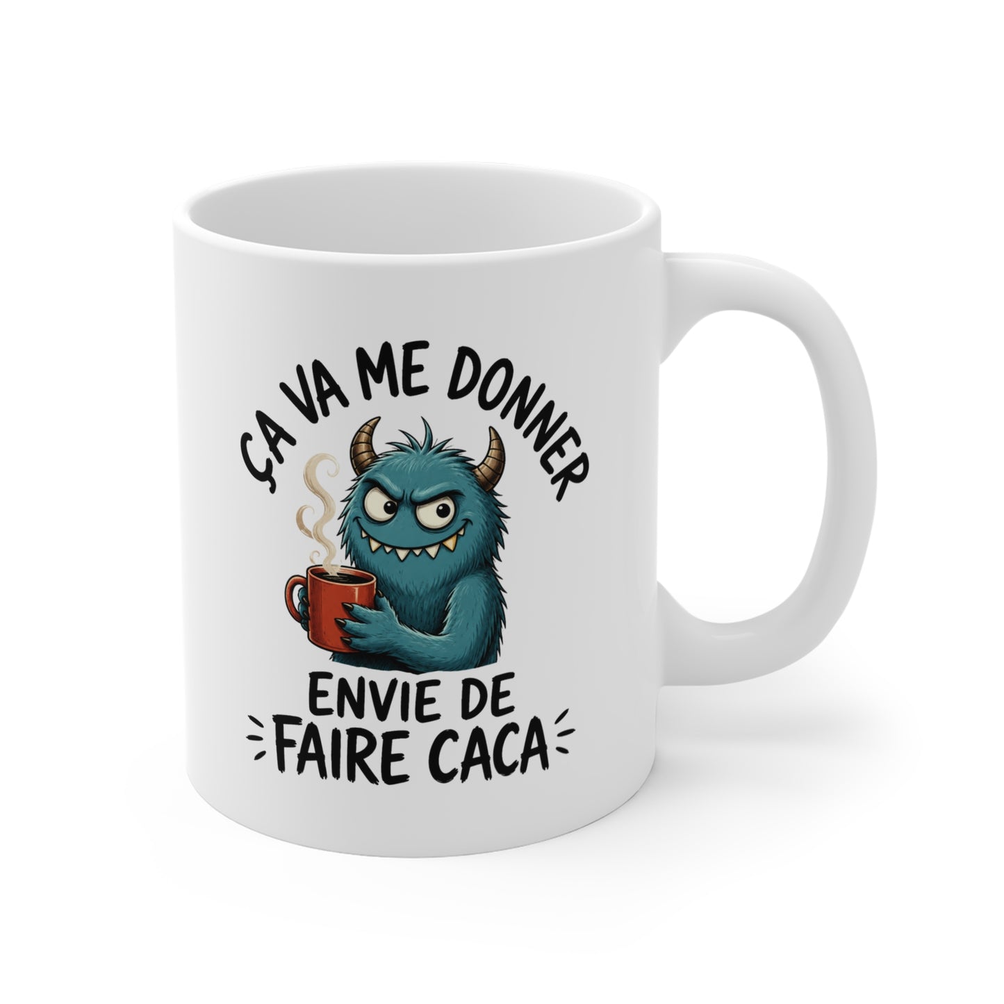 Mug Humoristique Monstre Bleu – Tasse Café Drôle – Cadeau Original Homme et Femme, Collègue Ami