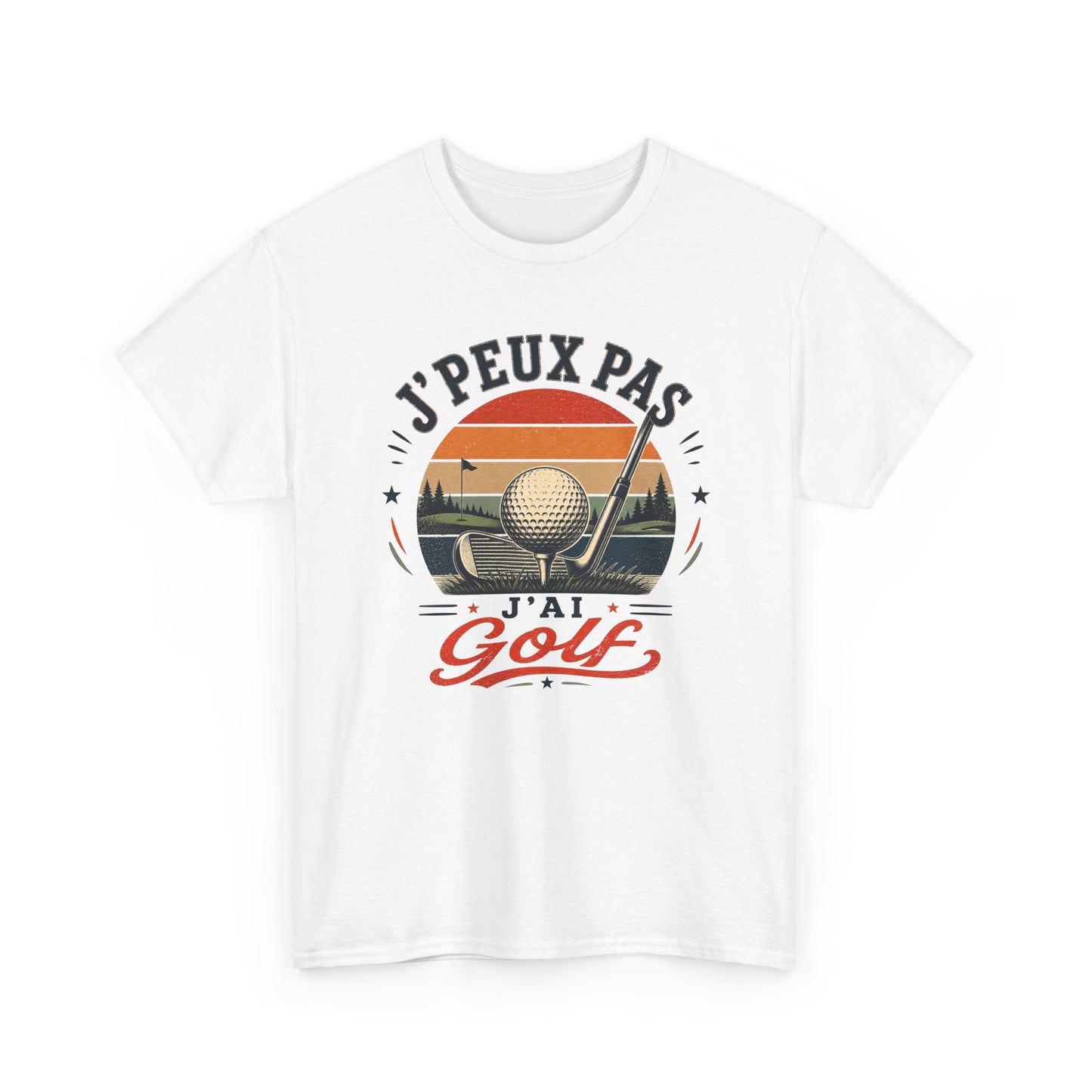 T-Shirt Golf Homme Femme – J’Peux Pas J’Ai Golf – Tee Shirt Golfeur Golfeuse Vintage Parcours Green Club Driver Cadeau Passion Golf Sport Extérieur