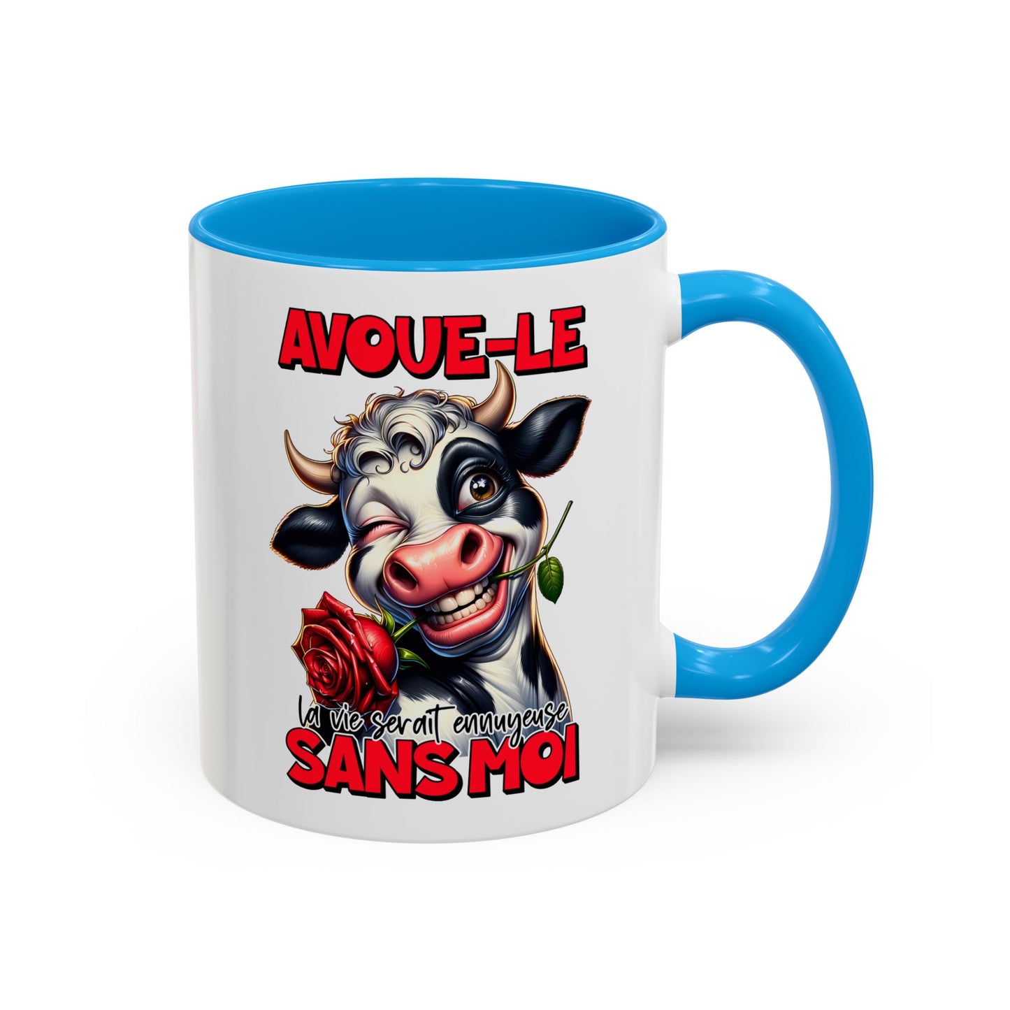 Tasse Avoue-Le La Vie Serait Ennuyeuse Sans Moi – Mug Vache Humour Drôle Femme Homme 325ml