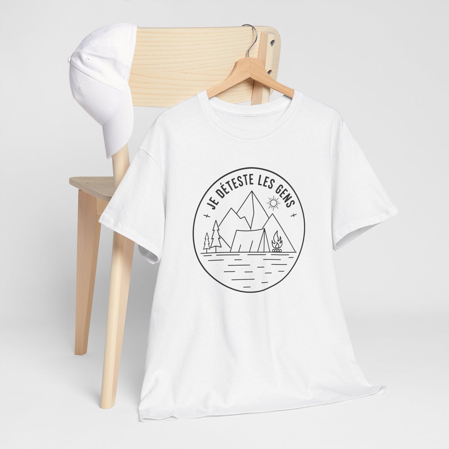 T-Shirt Camping Homme et Femme – Cadeau Campeur Randonnée Montagne – Humour Amoureux Nature Plein Air – Idée Cadeau Outdoor
