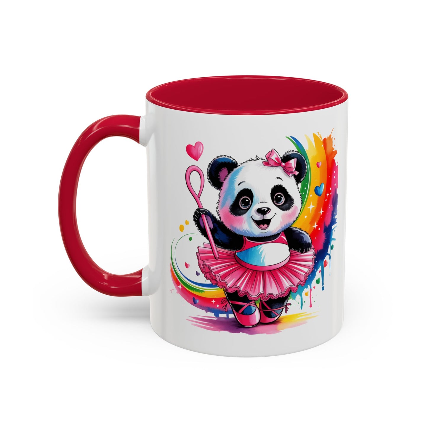 Mug Panda Danseuse Ballet – Tasse Kawaii avec Tutu Rose et Arc-en-ciel – Cadeau Original 325ml