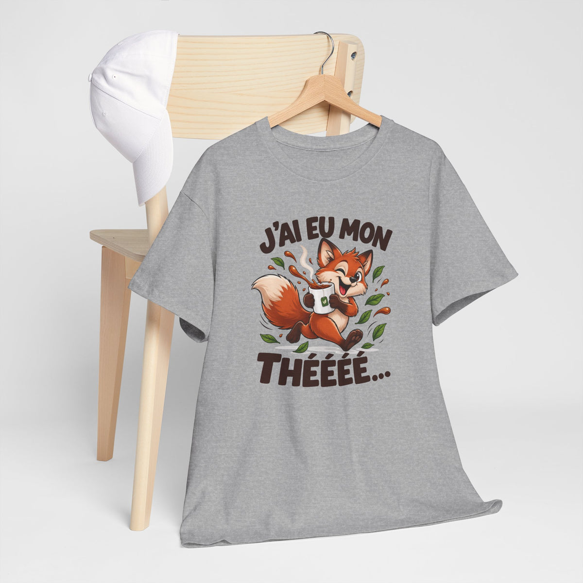 Tee Shirt Thé Homme Femme – J’ai Eu Mon Thé – T-Shirt Humour Renard Amoureux du Thé Cadeau Original
