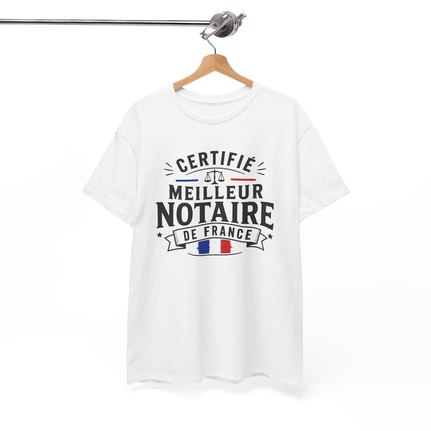 Tee Shirt Homme Notaire Cadeau Humour Métier Droit Justice Professionnel Juridique Étude Notariale France