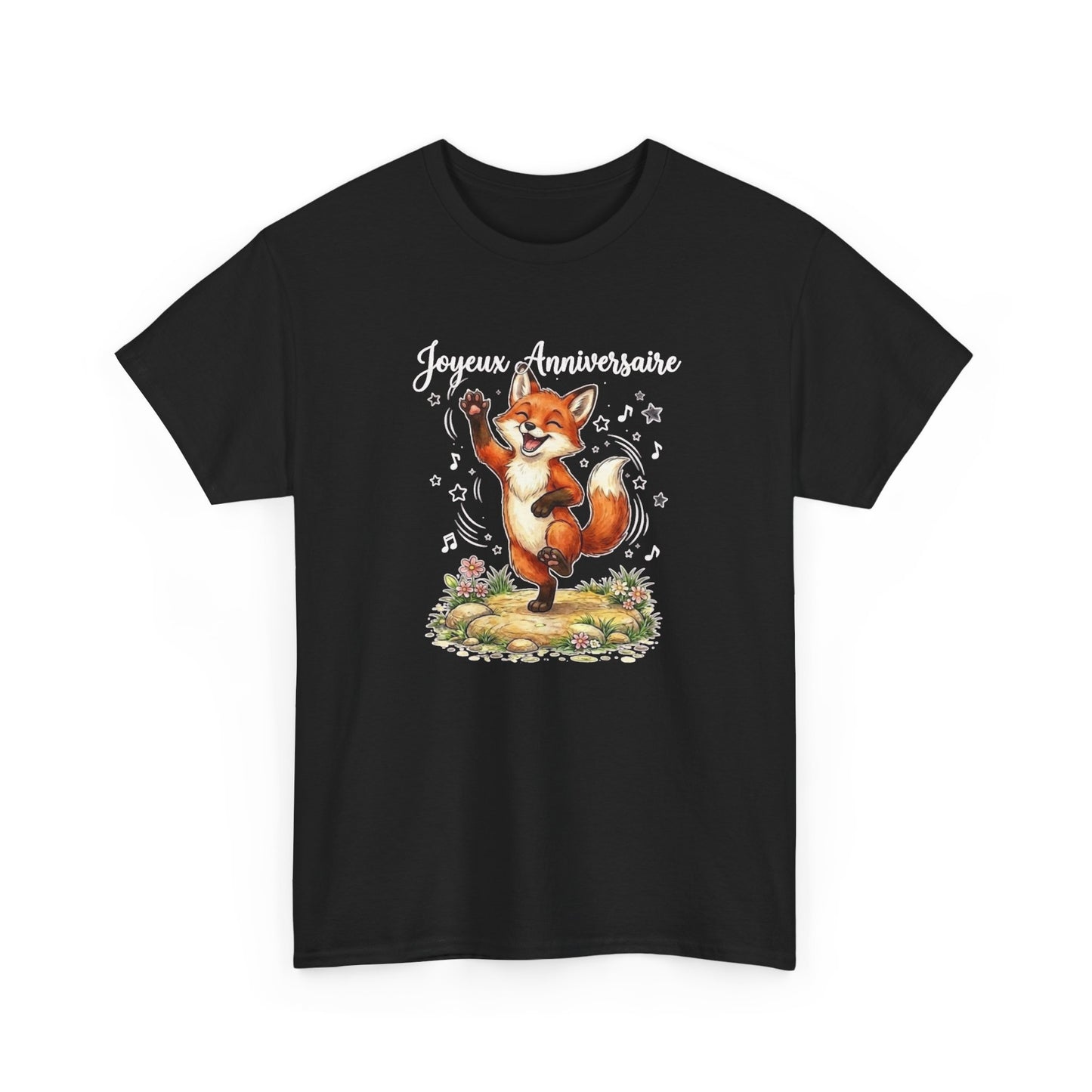 Tee Shirt Homme et Femme Anniversaire Renard Rigolo Animal Mignon Cadeau Original Humour Fête