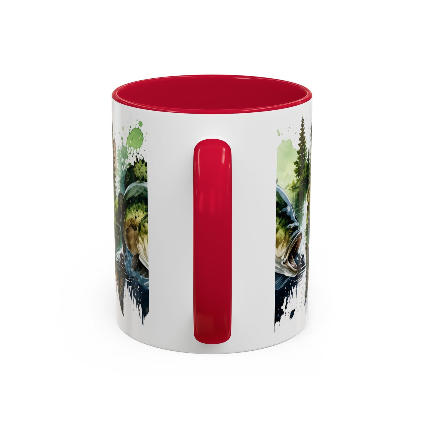 Tasse Pêche Black Bass – Mug Pêcheur Vintage Aquarelle – Cadeau Passion Pêche Homme 325ml