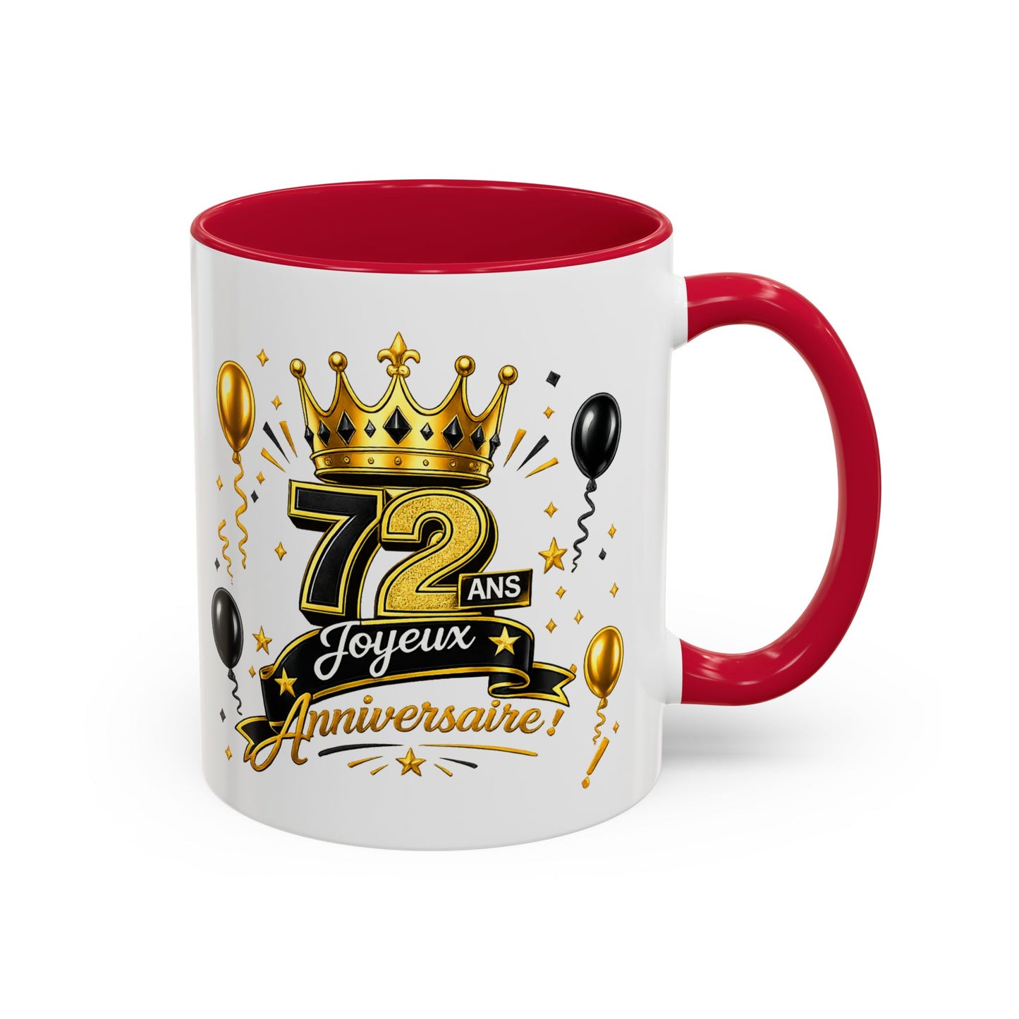 Mug Joyeux 72 Ans – Tasse Anniversaire 72 Ans – Cadeau Original pour Femme Homme – Idée Cadeau 72e Anniversaire