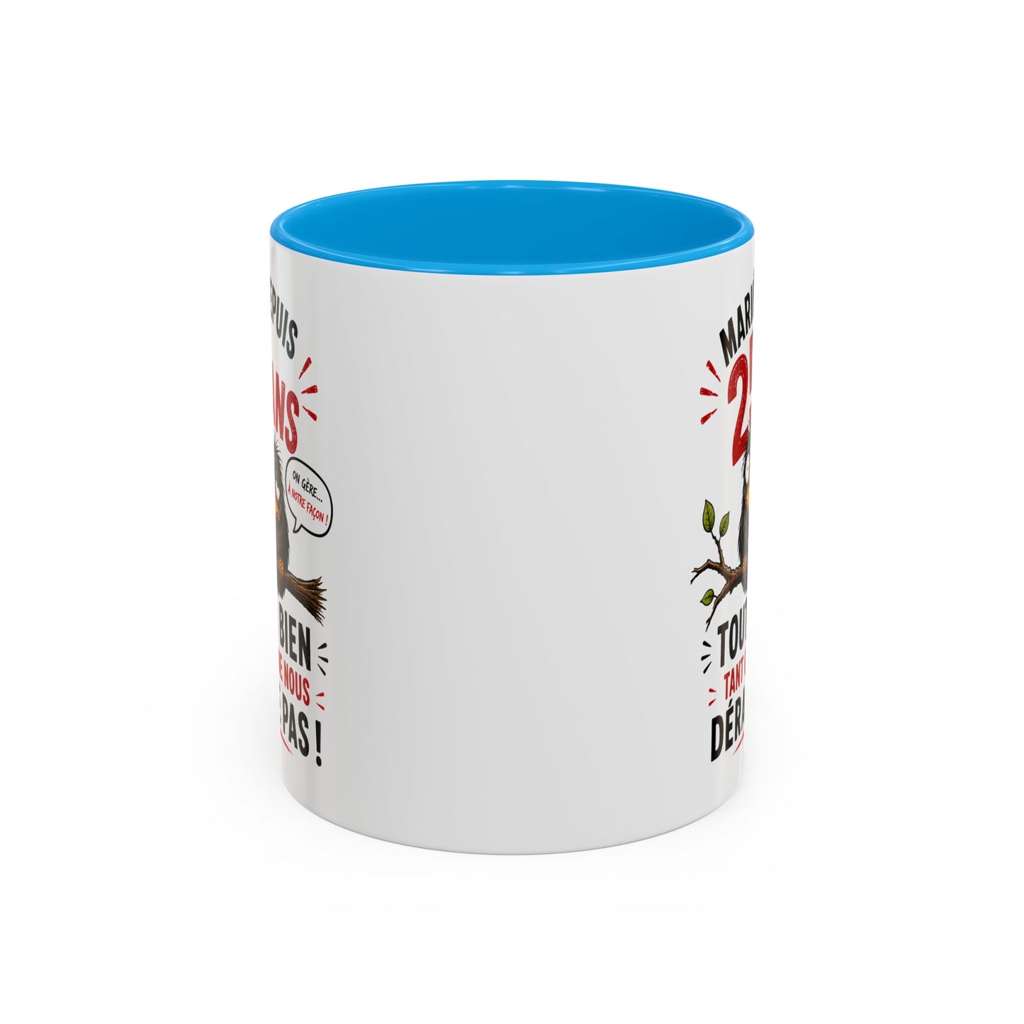 Tasse Mariés Depuis 25 Ans – Mug Humour Anniversaire de Mariage Homme Femme – Cadeau Couple 25 Ans de Mariage 325 ml