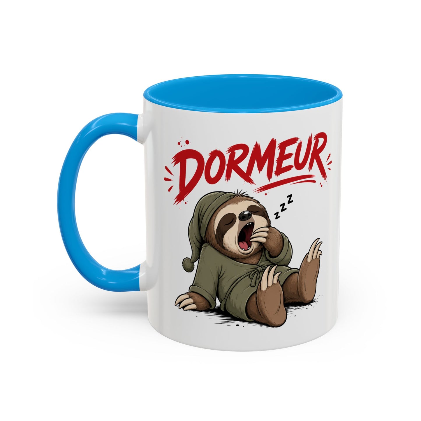Tasse Dormeur Homme – Mug Paresseux Endormi Humour – Cadeau Homme Amateur de Sieste 325ml