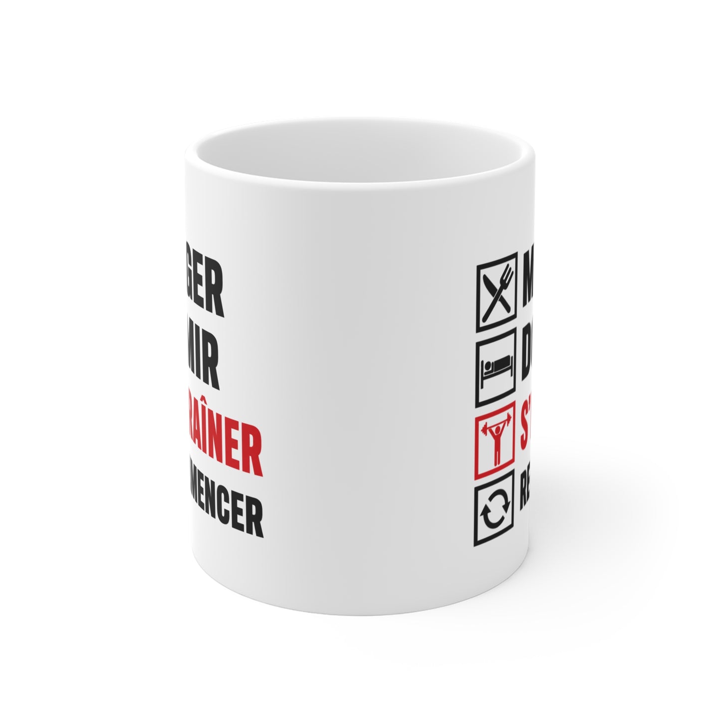 Mug Musculation Fitness – Tasse Sport Entraînement – Cadeau Original Homme et Femme, Passion Salle