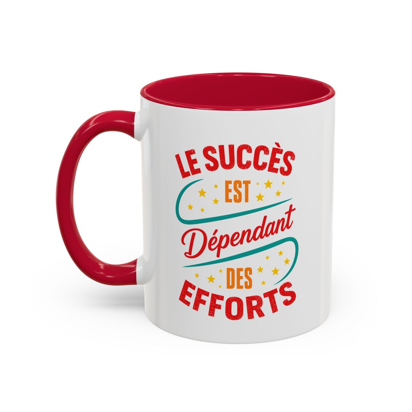 Mug Motivation Réussite – Tasse Inspirante Travail Effort Persévérance – Cadeau Motivation Homme et Femme Noir Bleu Rouge