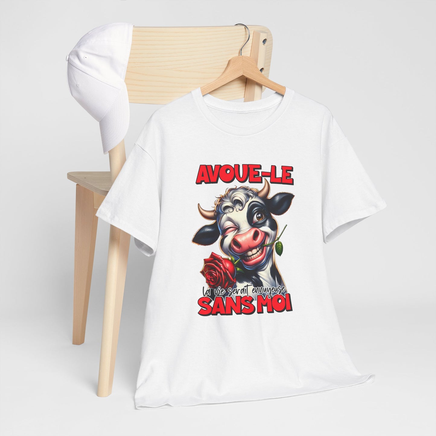 Tee Shirt Avoue-Le La Vie Serait Ennuyeuse Sans Moi – T-Shirt Humour Vache Drôle – Cadeau Homme Femme Original